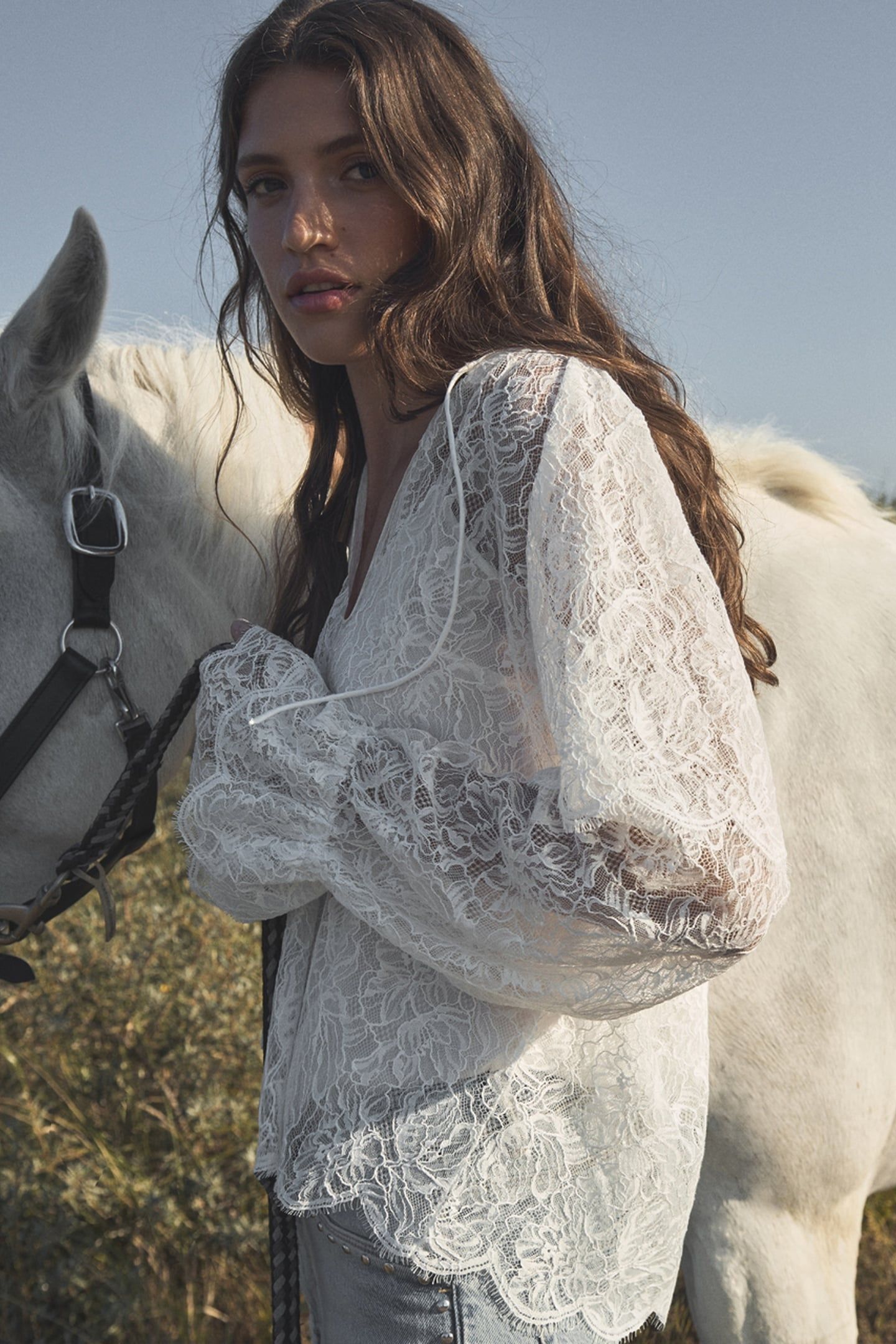 ZILAN BOHO DETAILED LACE TOP MILK WHITE 6