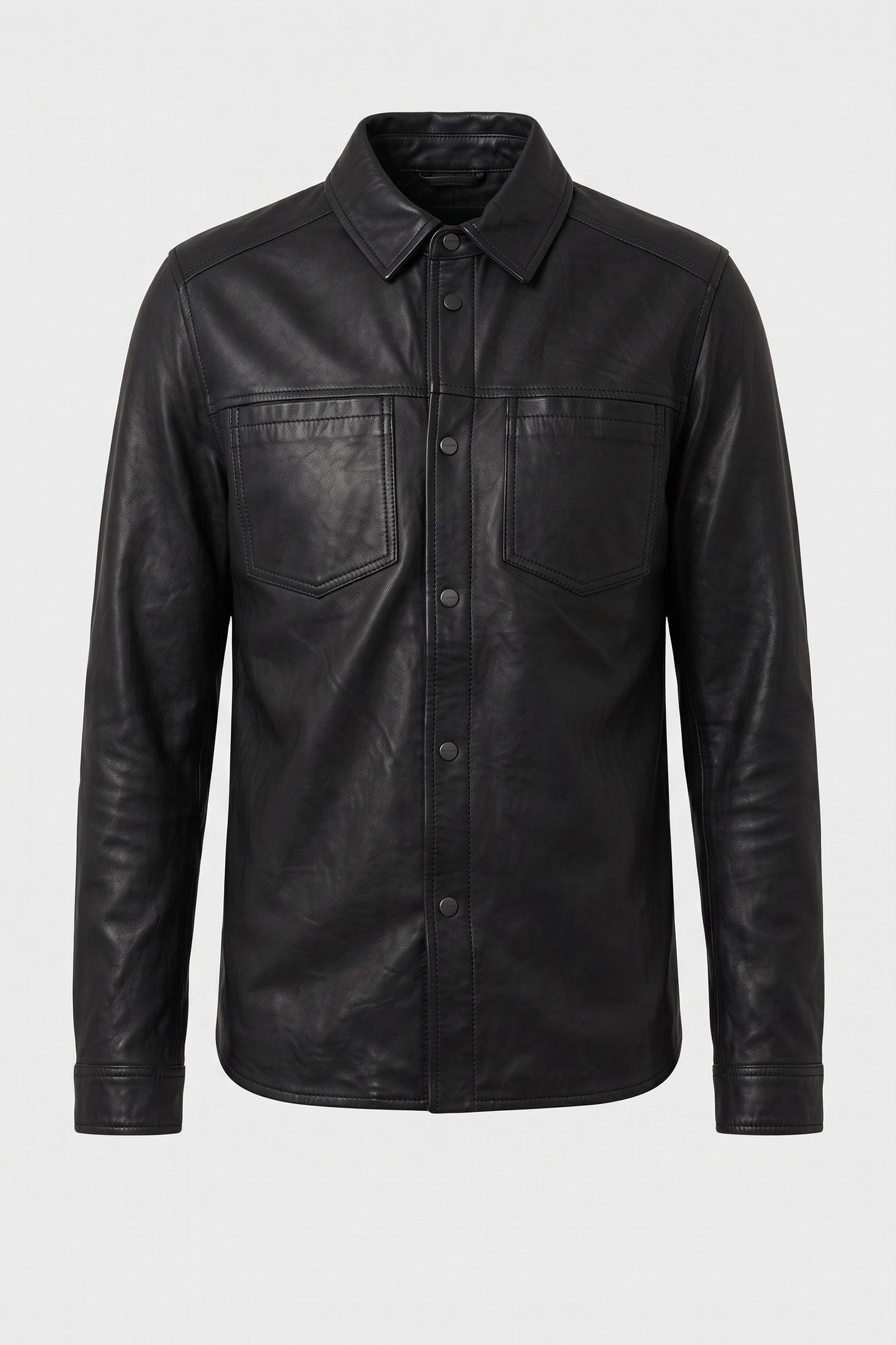 SAVOY LEATHER SHIRT BLACK 3