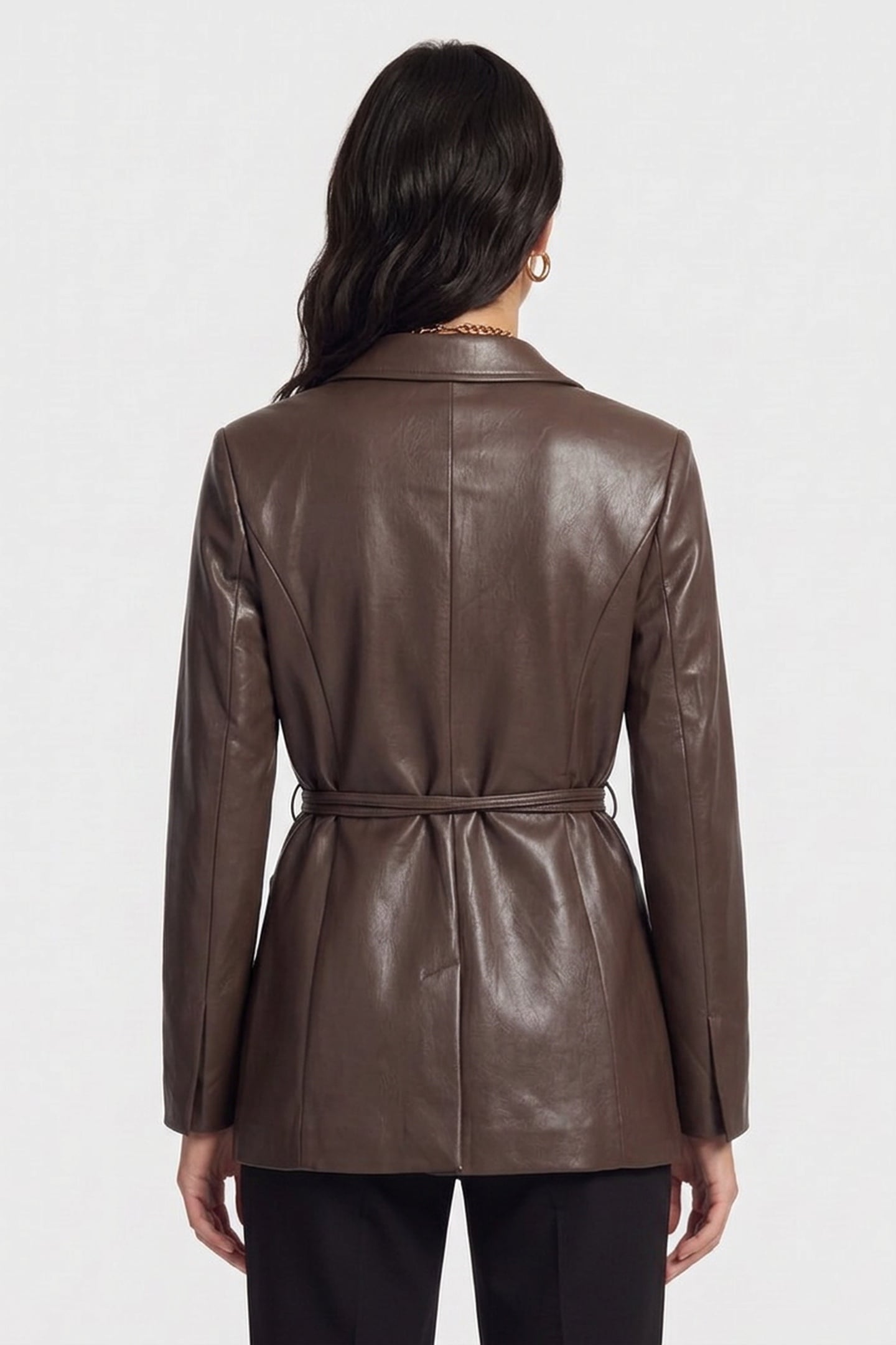 GLADYS BELTED BLAZER CHOCOLATE BROWNIE 2