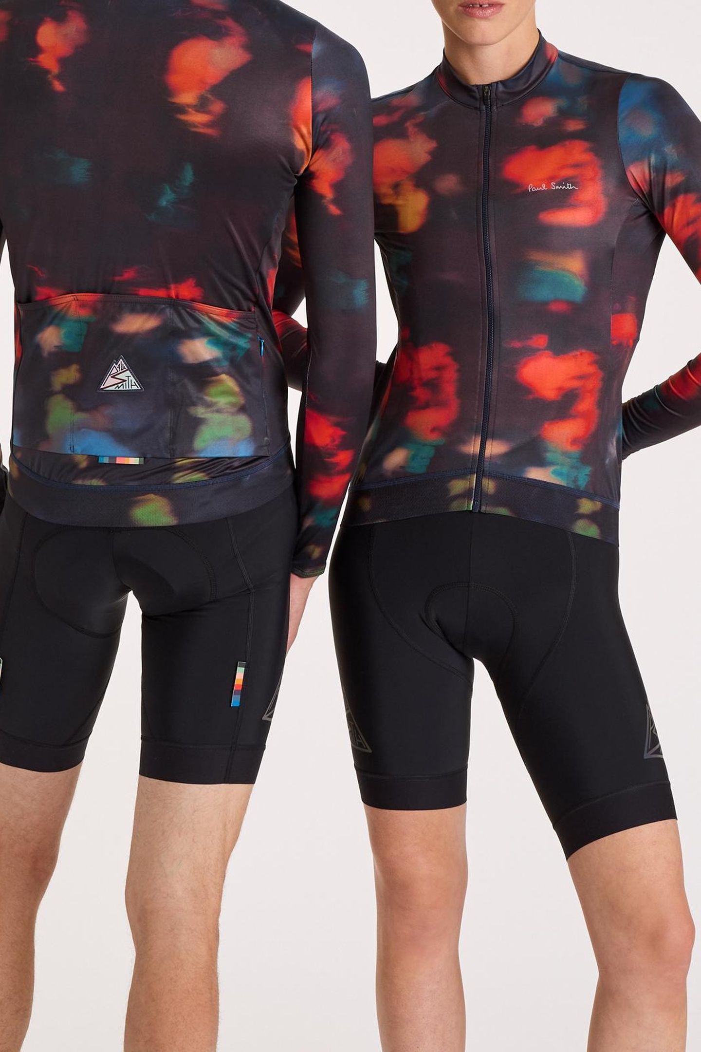 WOMENS CYCLE JERSEY L/S INK SPILL BLACK 6