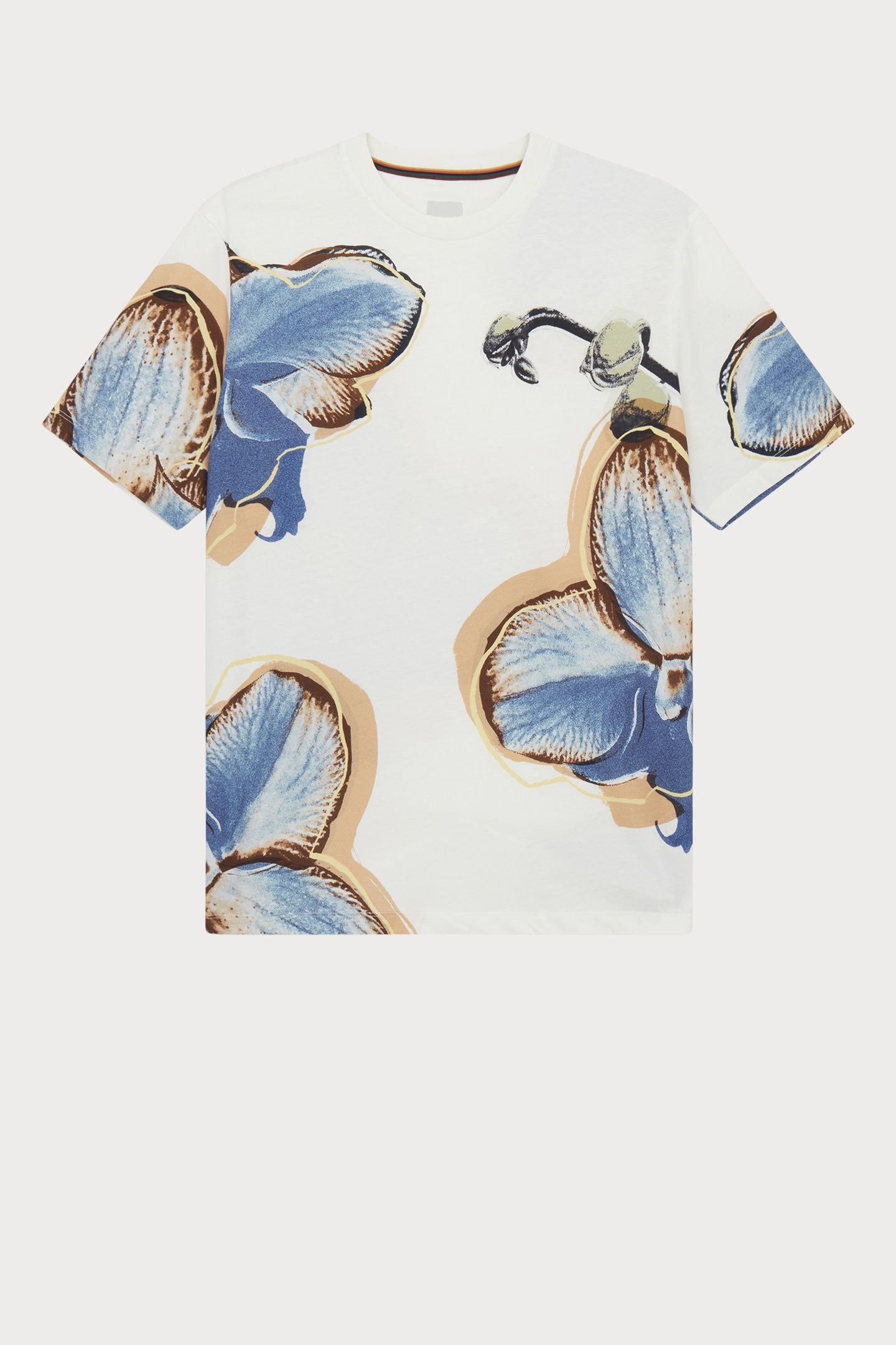 MENS ORCHID PRINT TSHIRT WHITE 5