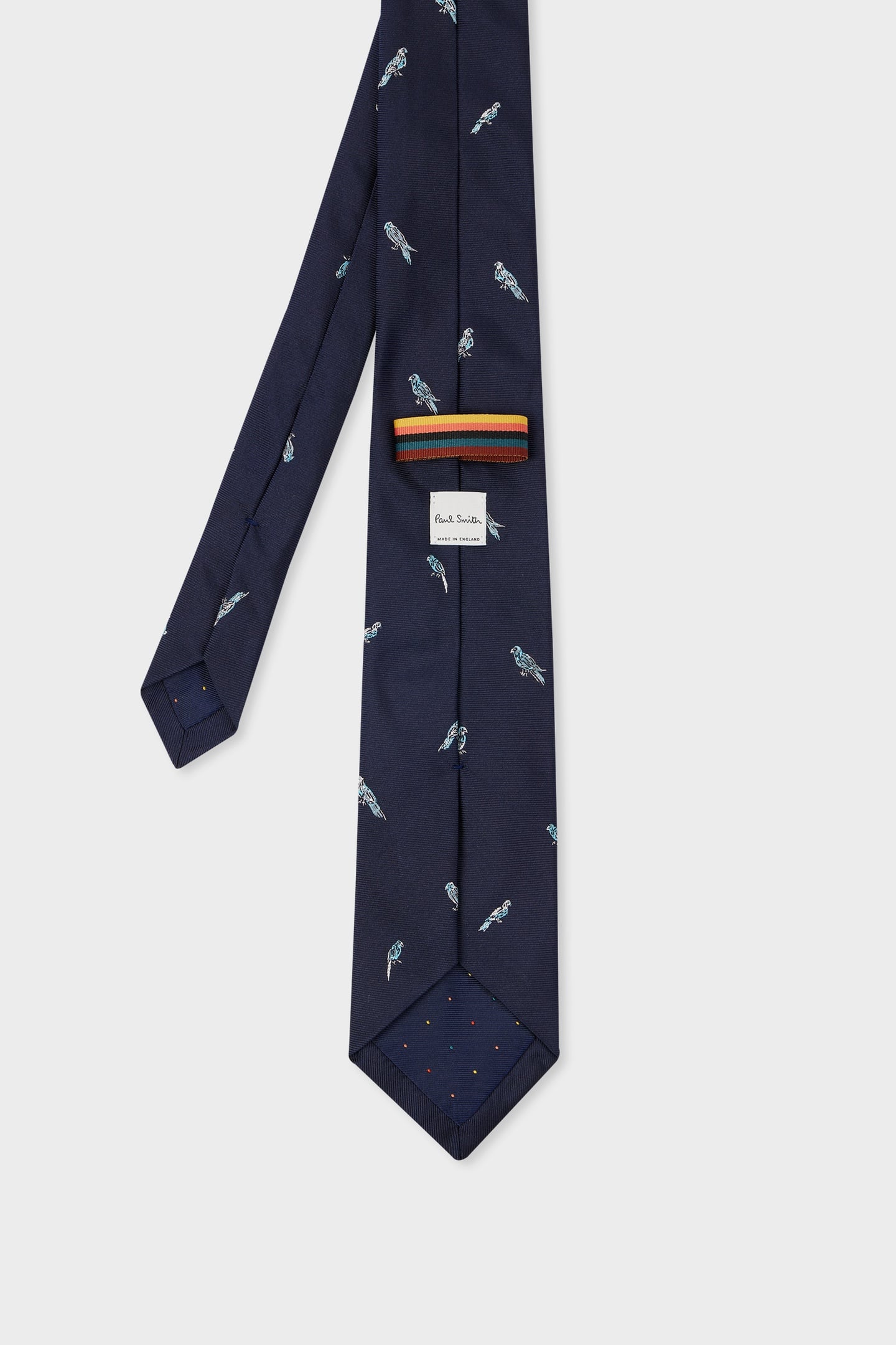 MEN TIE PARROTS VERY DARK NAVY 2