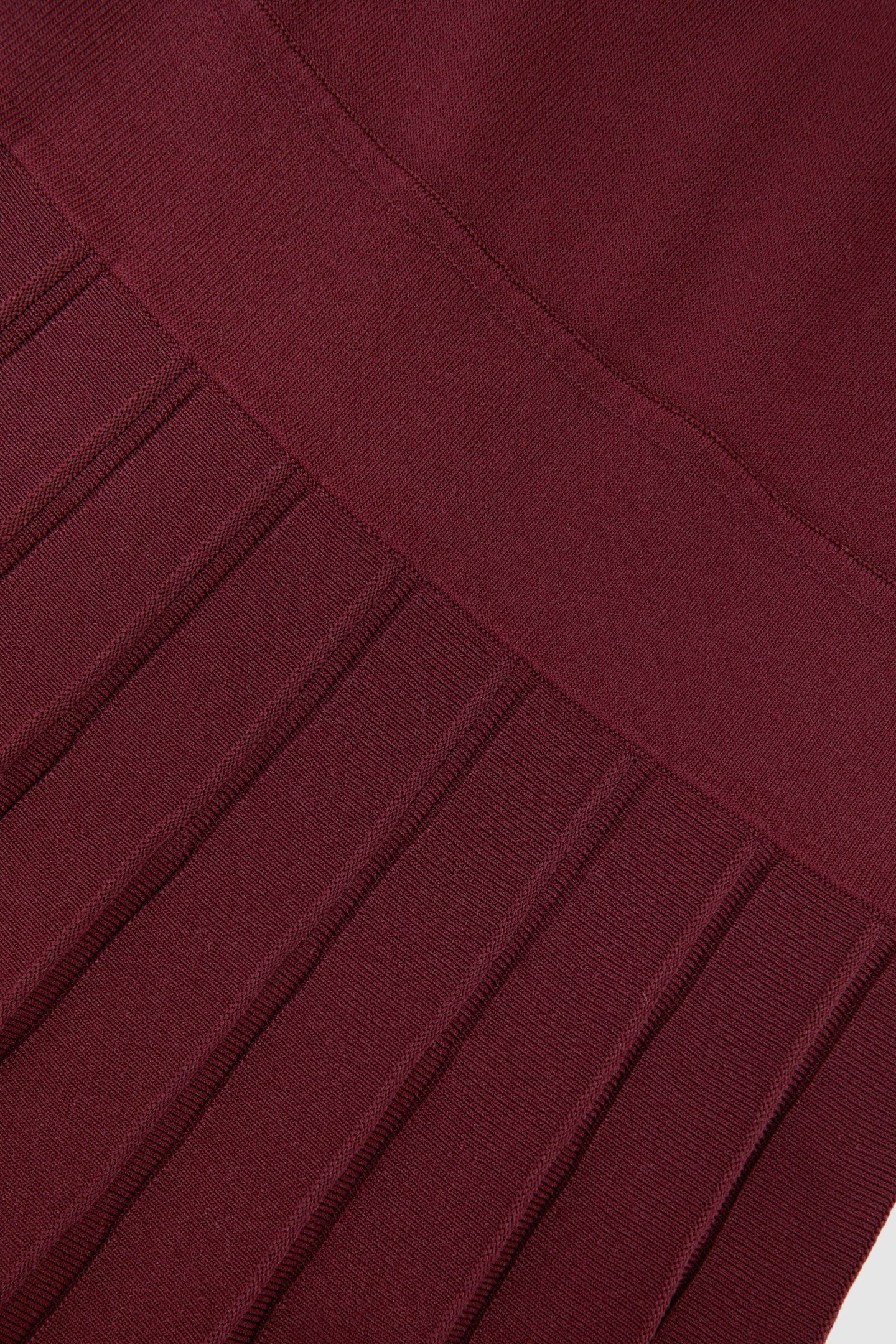 BELTED KNITTED MIDI DRESS RASPBERRY RED 4