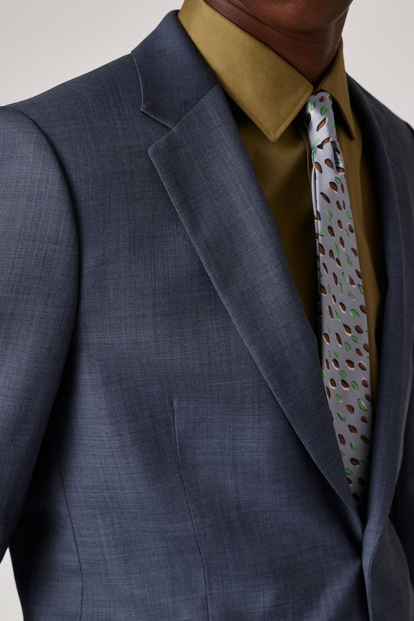 MENS TAILORED FIT 2 BUTTON SUIT BLUE 4
