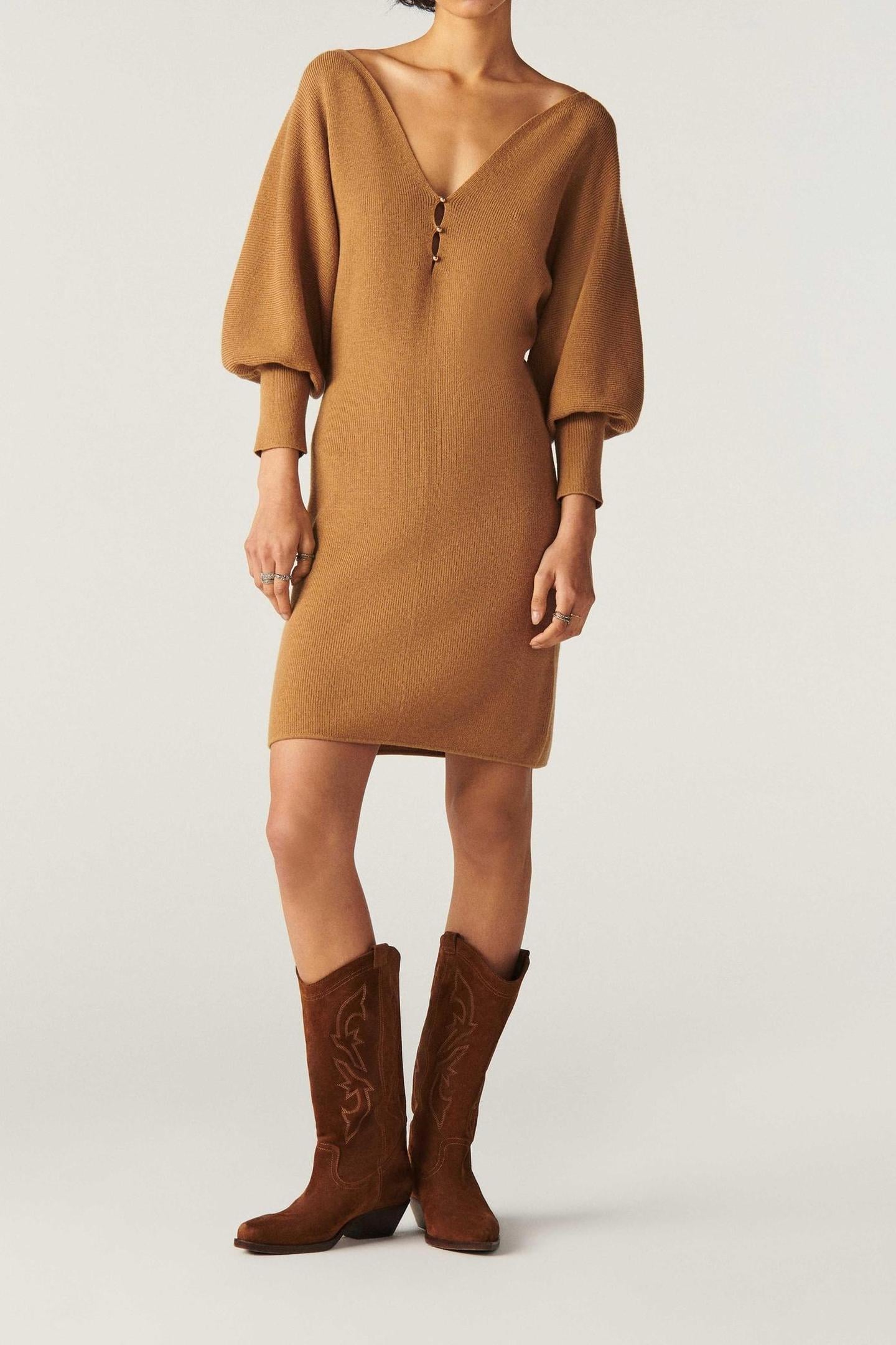 MINI DRESS CAMEL 1