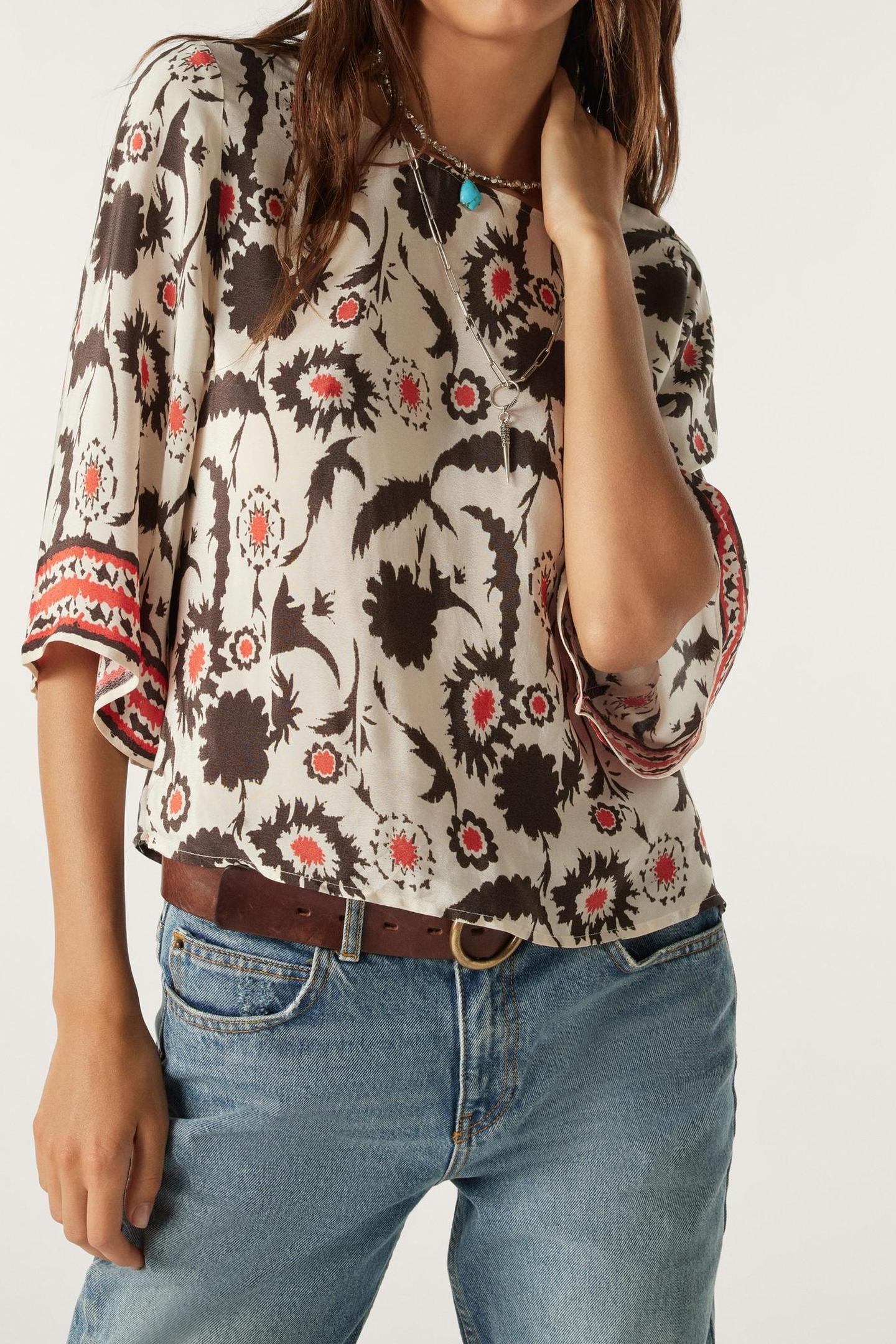 SHORT SLEEVES TOP ECRU 1