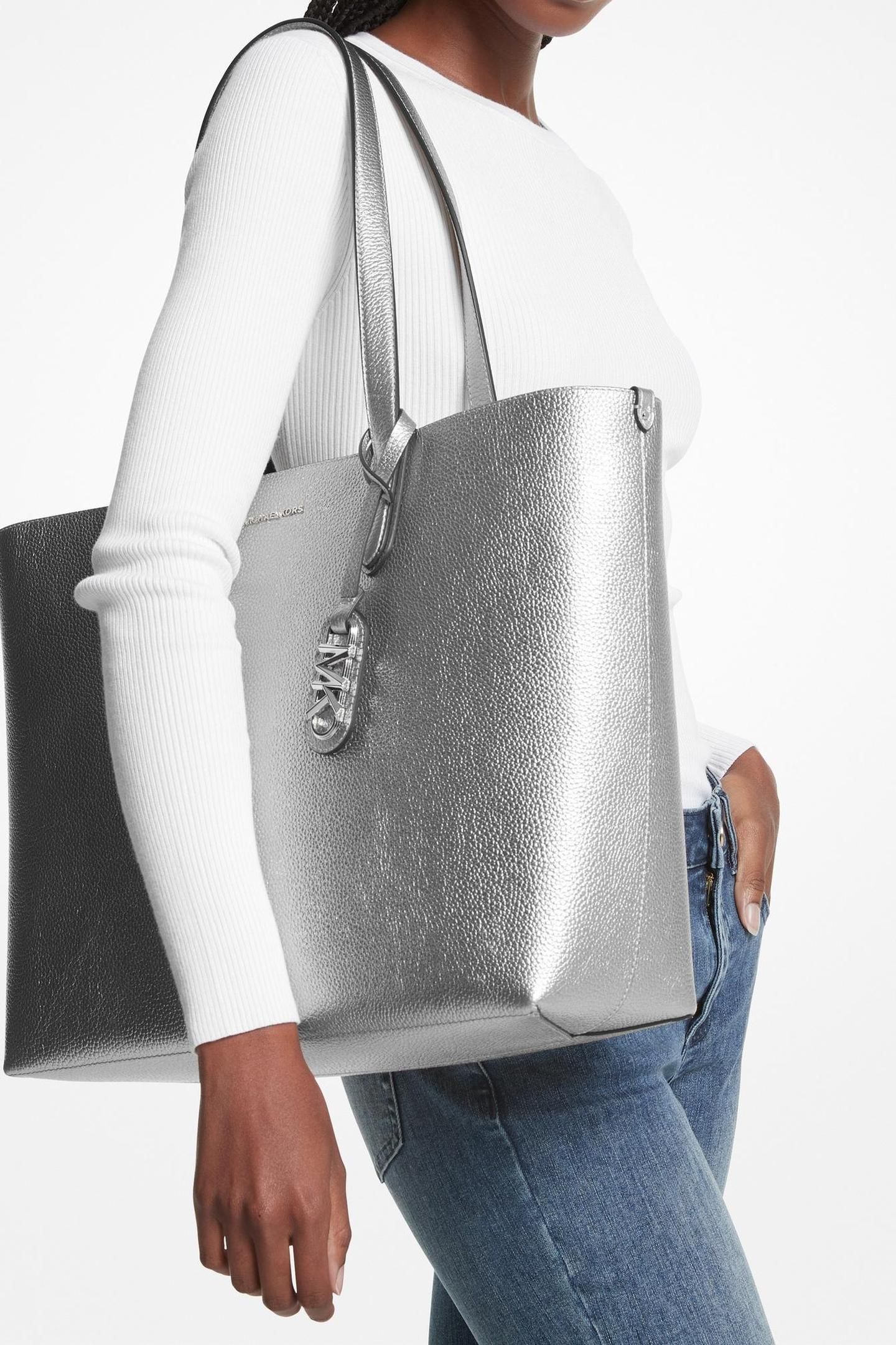 EXTRA LARGE REVERSIBLE TOTE SILVER 3