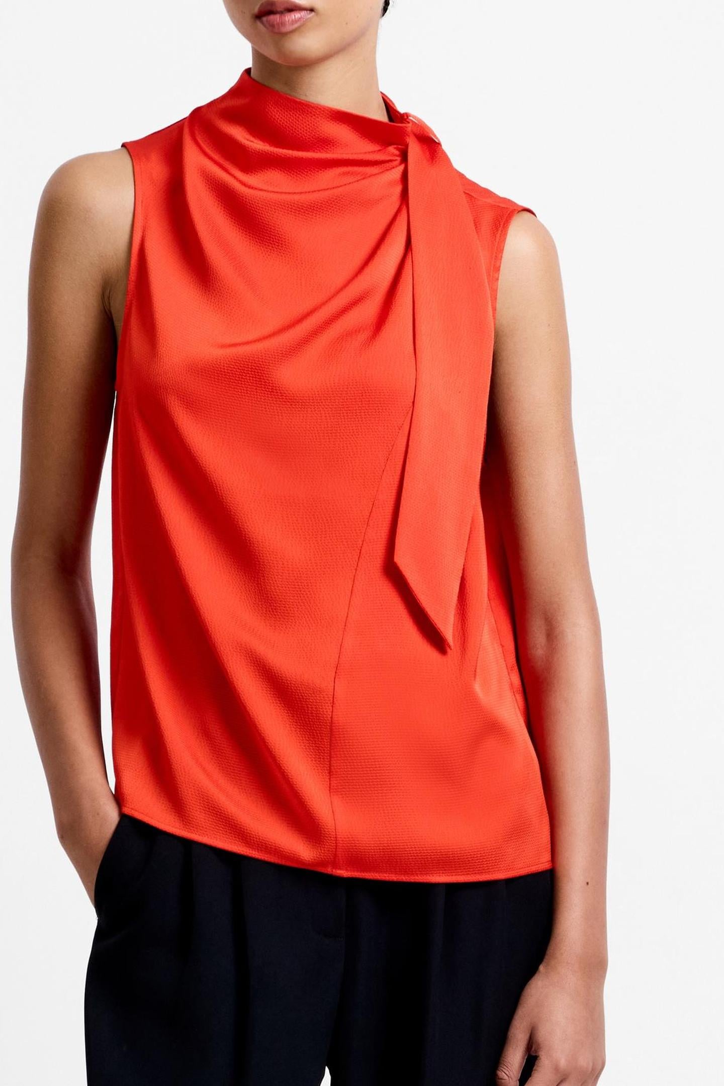 ELIZA SATIN TOP FLAME ORANGE 3