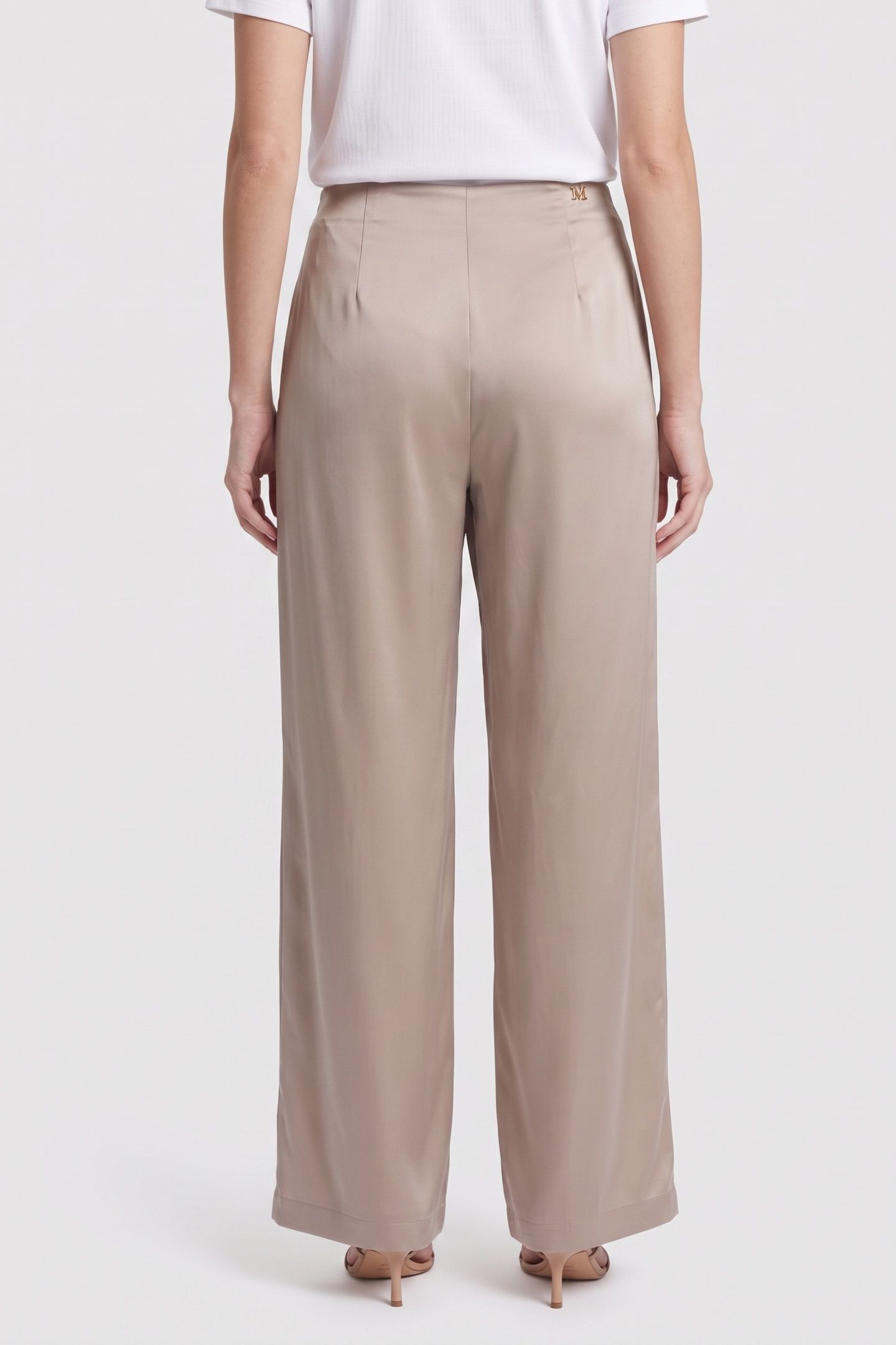 ARETHA OVERLAP PANTS VELVET TAUPE 2