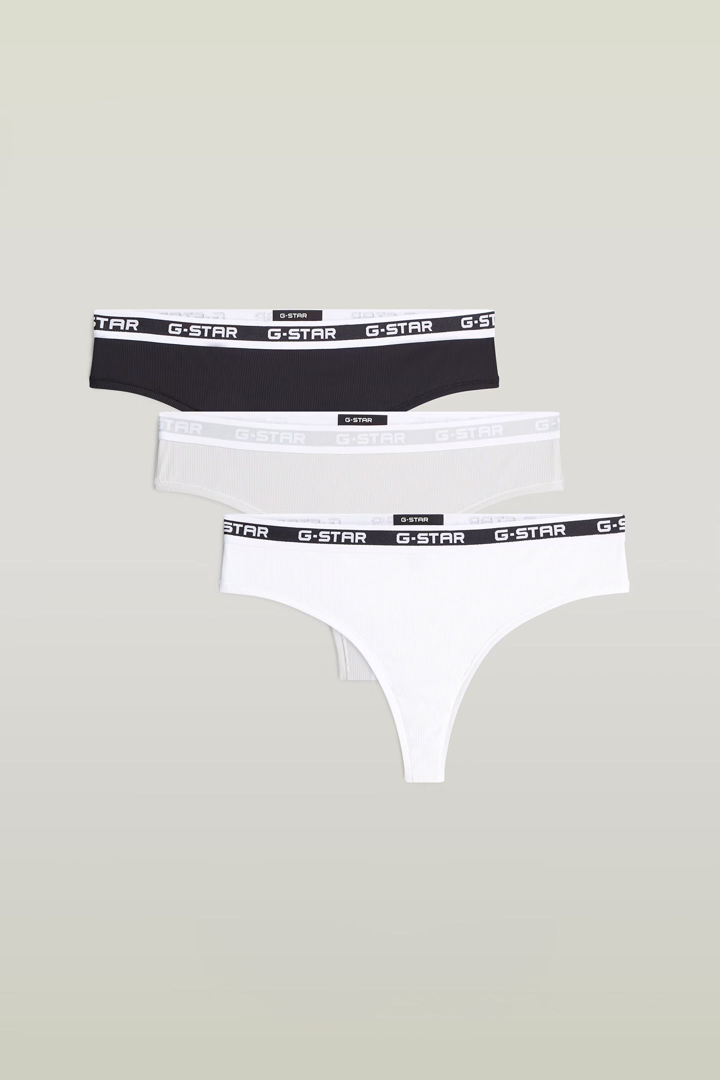UNDERWEAR RHODONITE 3 PACK BRAZILIAN BRIEFS BLACK/LIGHT GREY 4