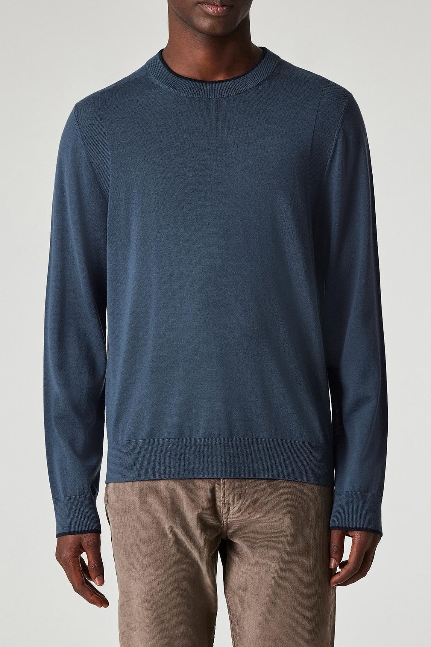 MENS SWEATER CREW NECK SLATE 2
