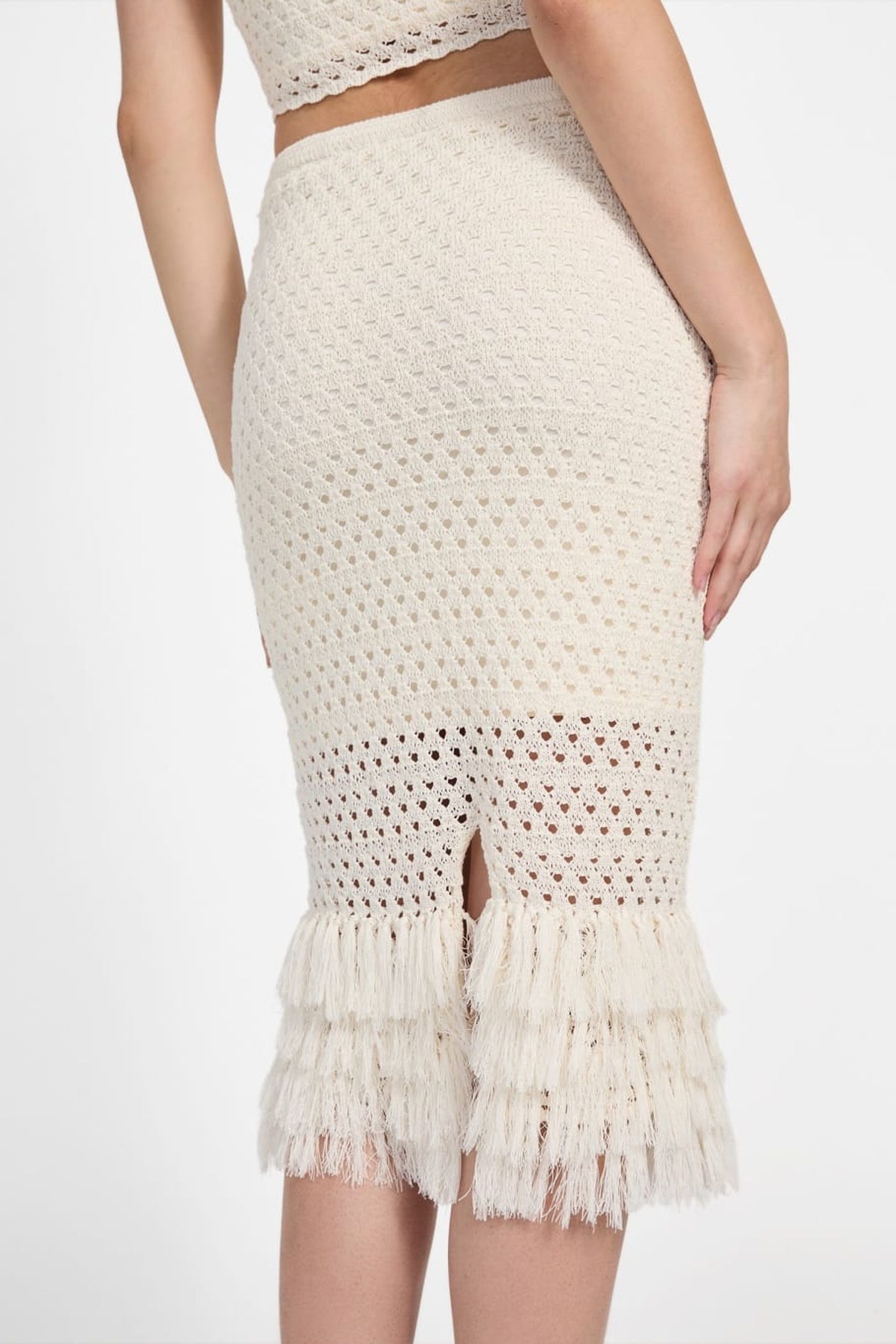 LUCA FRINGED HEM MID DOVE WHITE 6