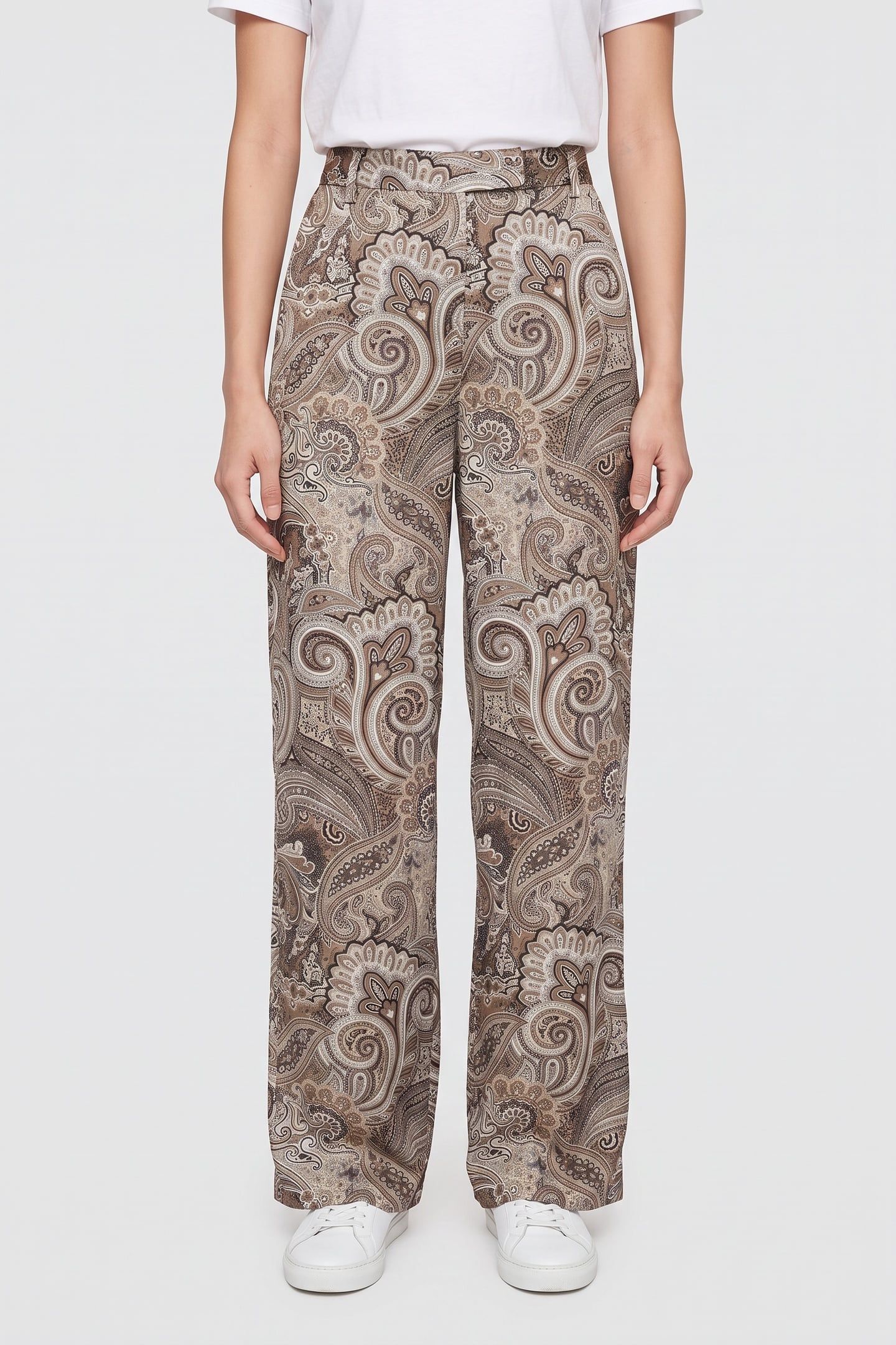 LOREDANA STRAIGHT PA FLORAL PAISLEY TAUPE 1