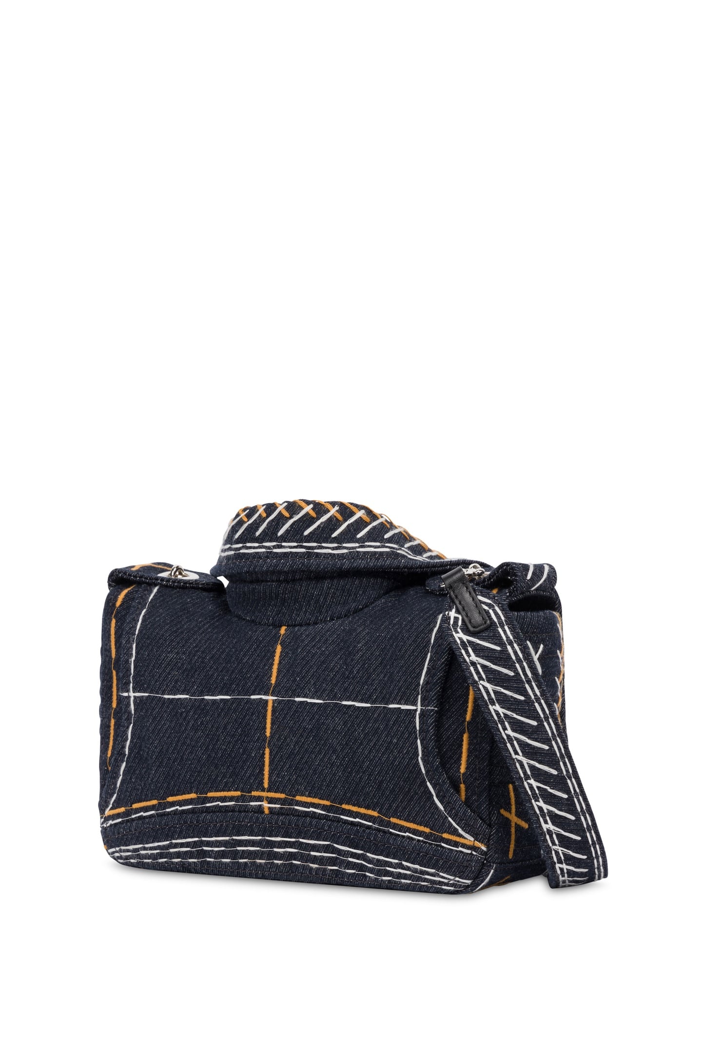 BIKER BAG IN DENIM STITCHING BLUE 2