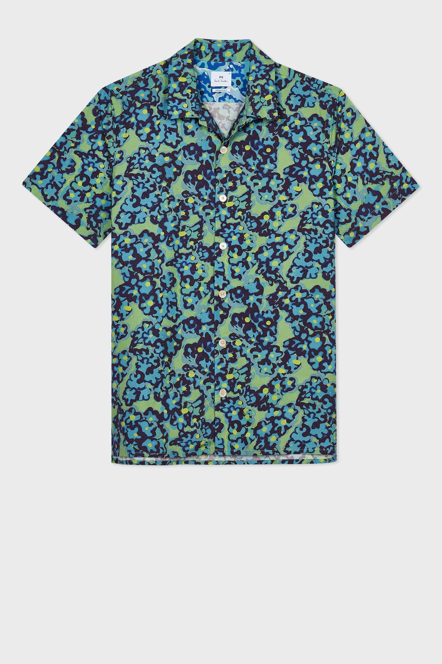 MENS SS REGULAR FIT SHIRT LT GREYISH GREEN 1