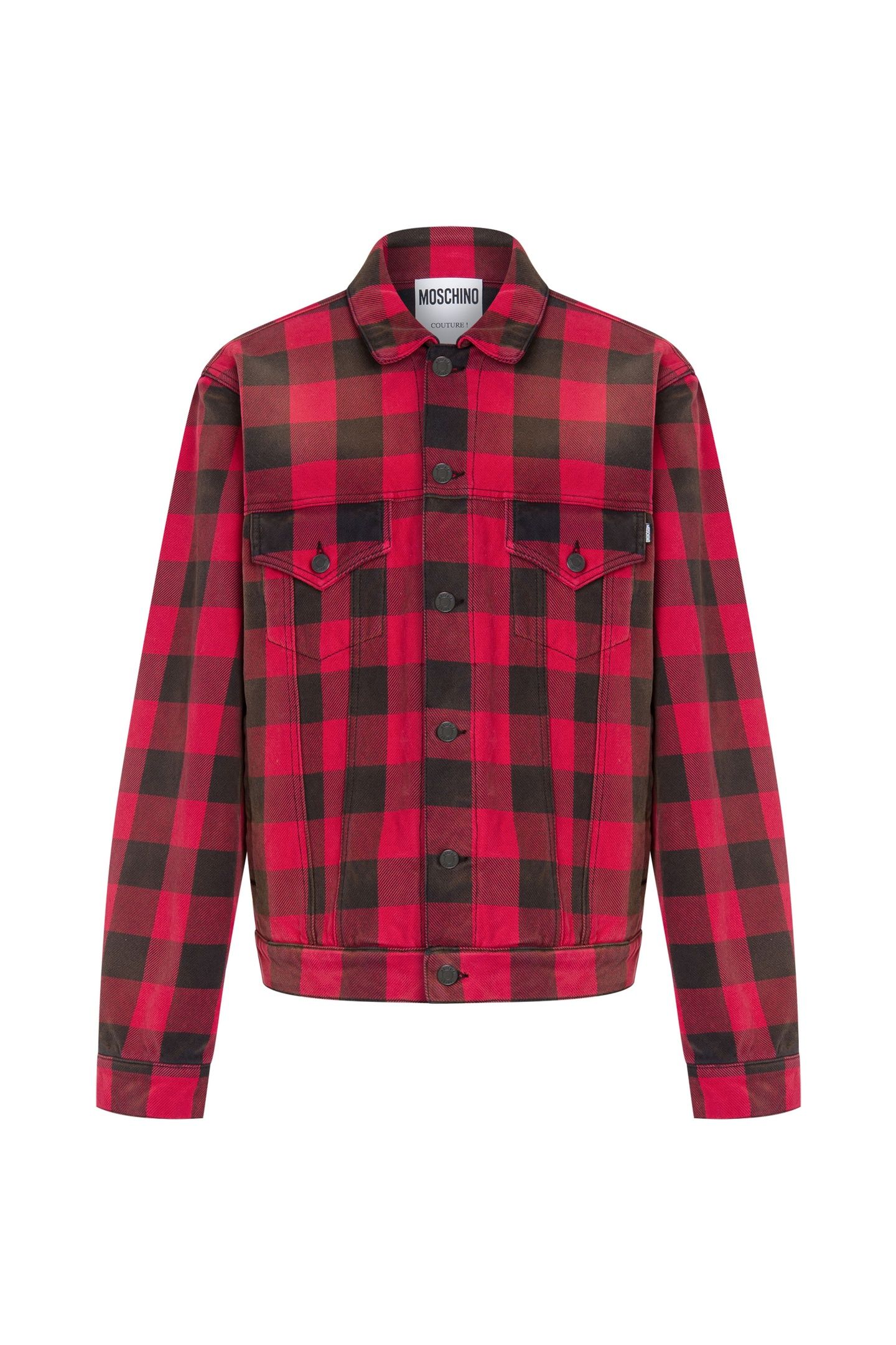 COTTON CHECK JACKET RED 3