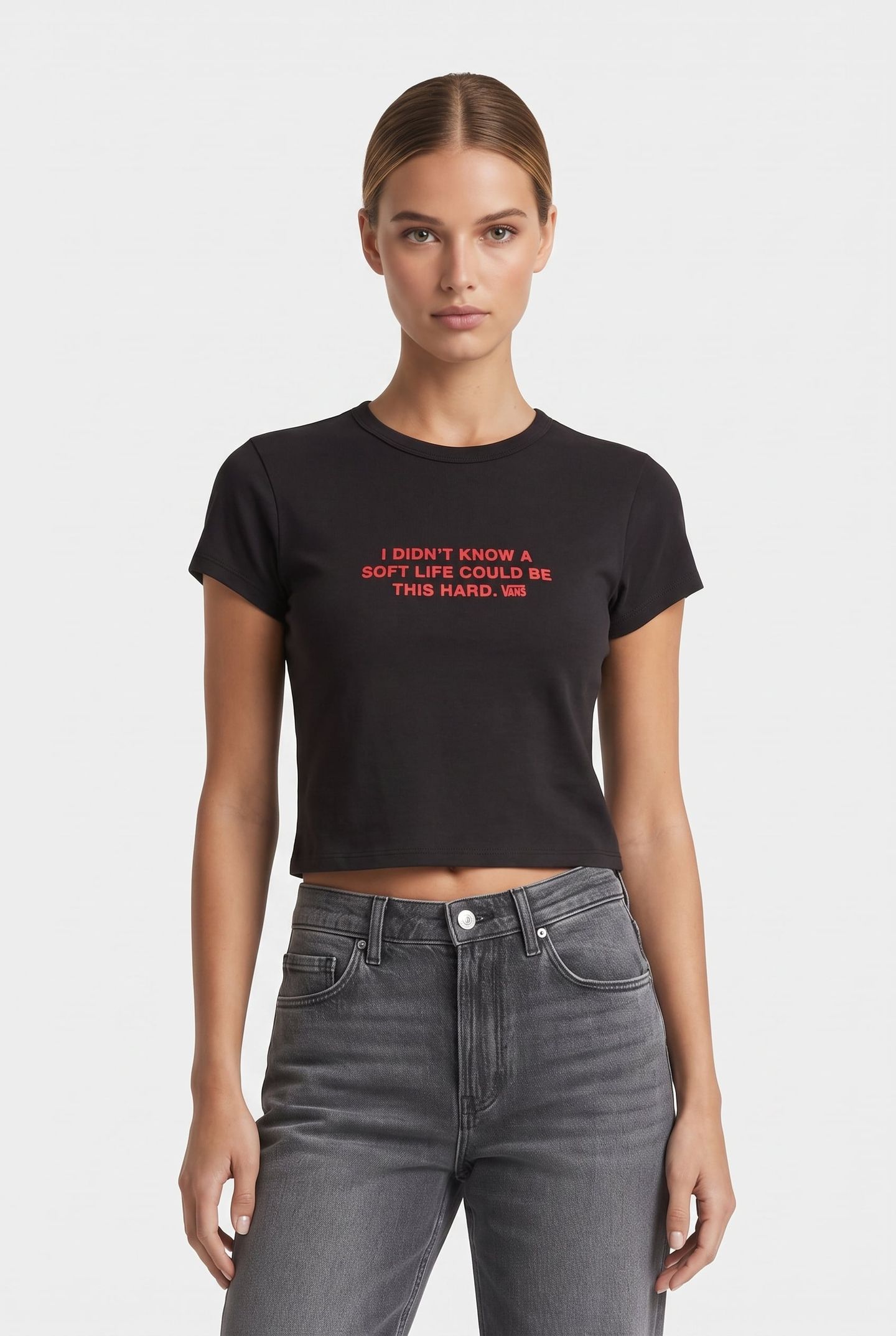SOFT LIFE BABY TEE BLACK 1