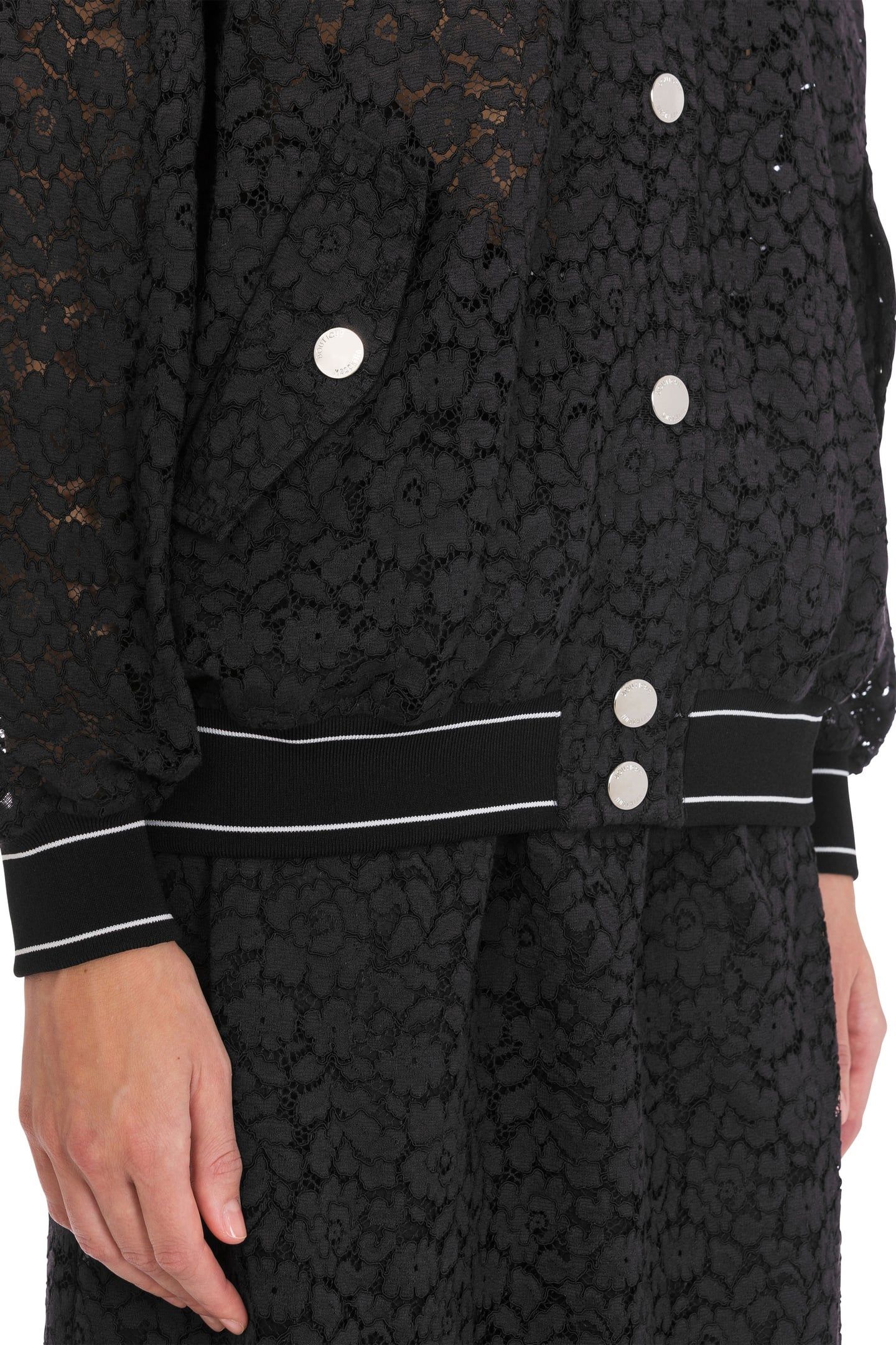 LACE BOMBER JACKET BLACK 4