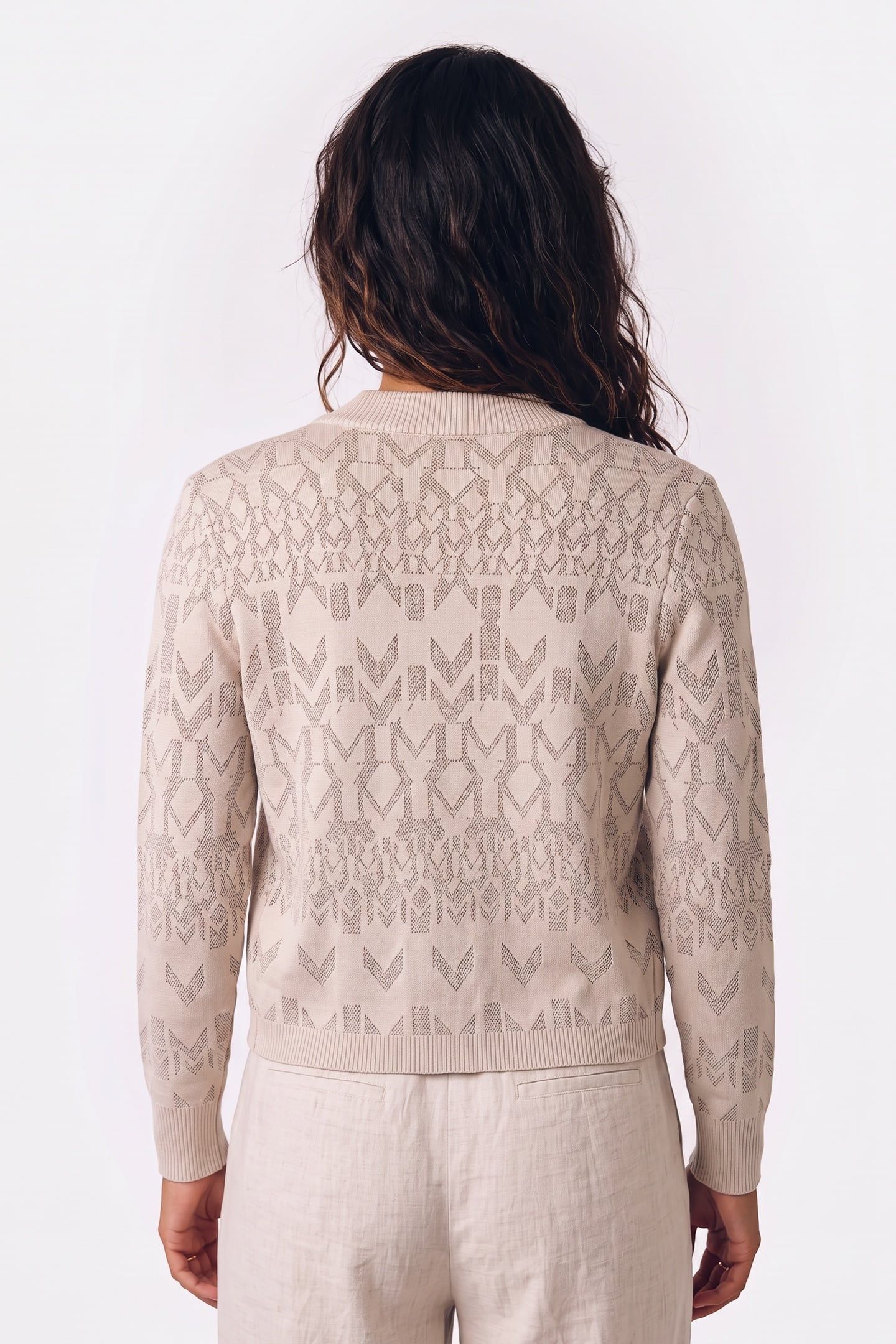 BILLIE MONOGRAM CARD GEOM M BUFF TAUPE /D 1