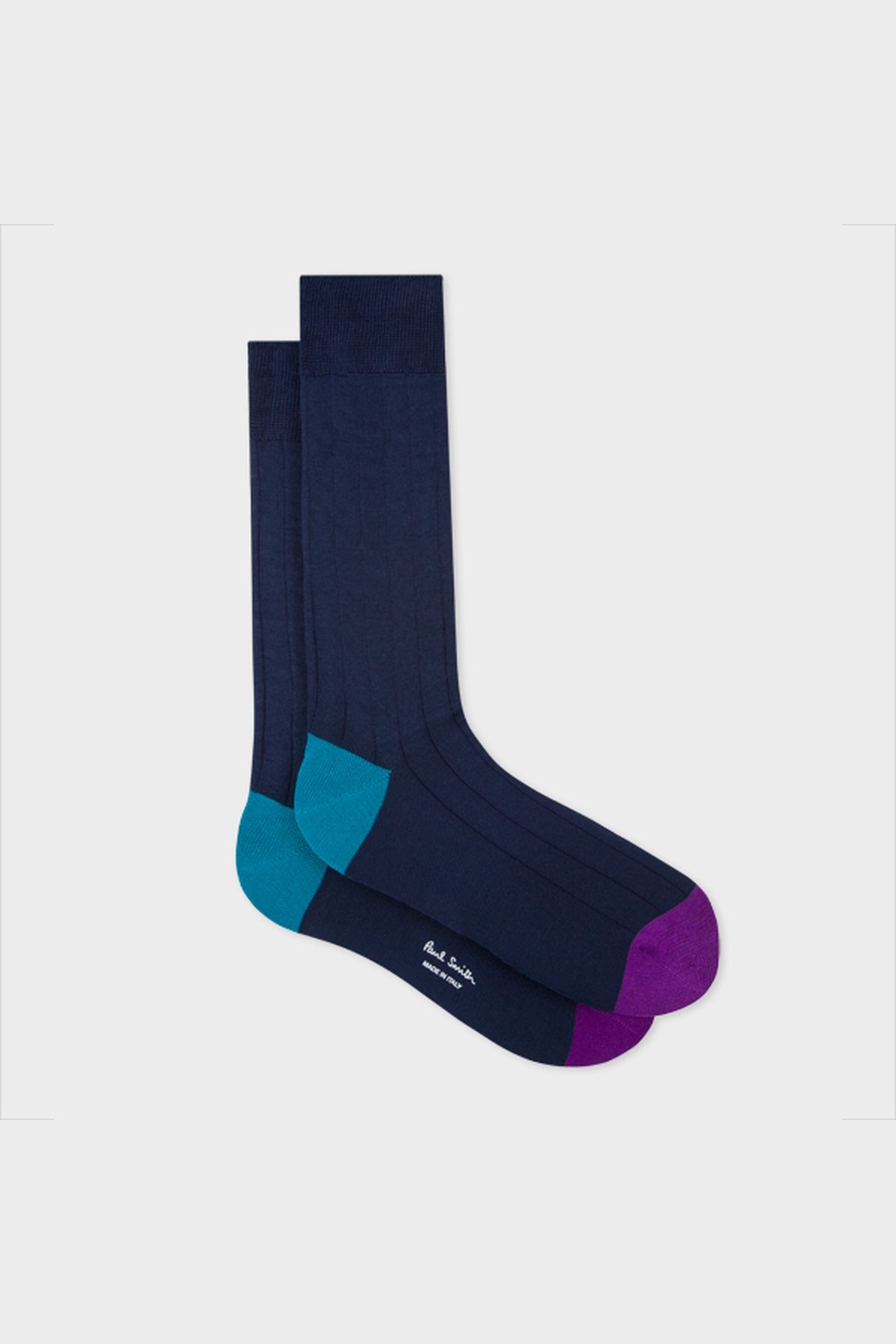 MEN SOCK PLAIN CONTRAST NAVY 3
