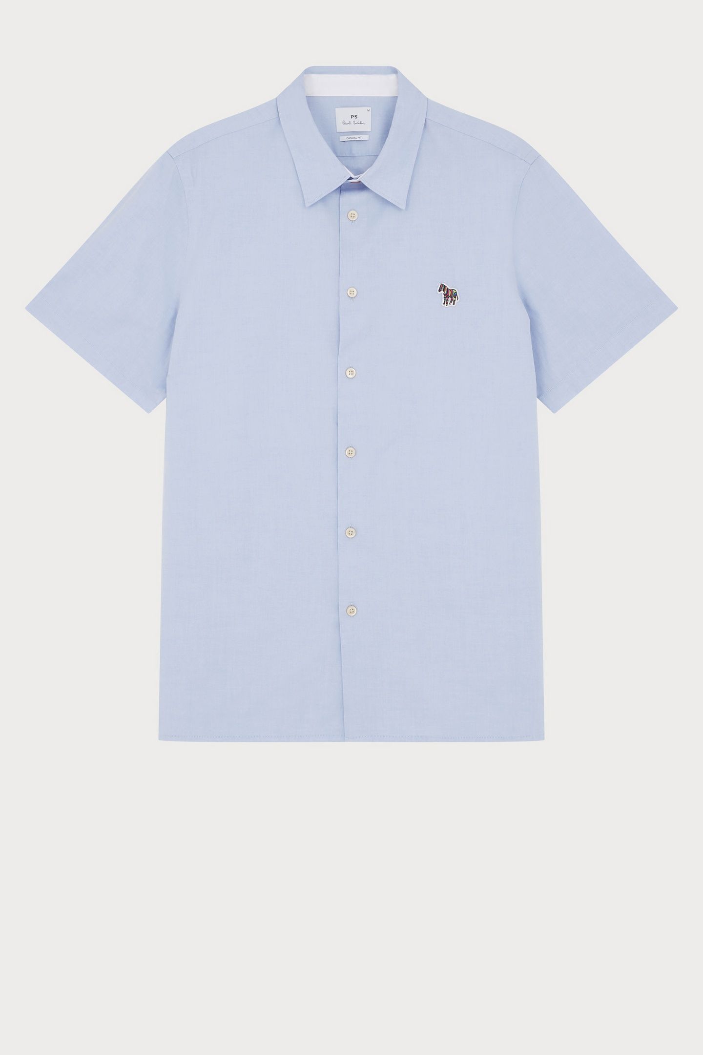 MENS SS CASUAL FIT SHIRT ZEB BADGE PETROL BLUE 4