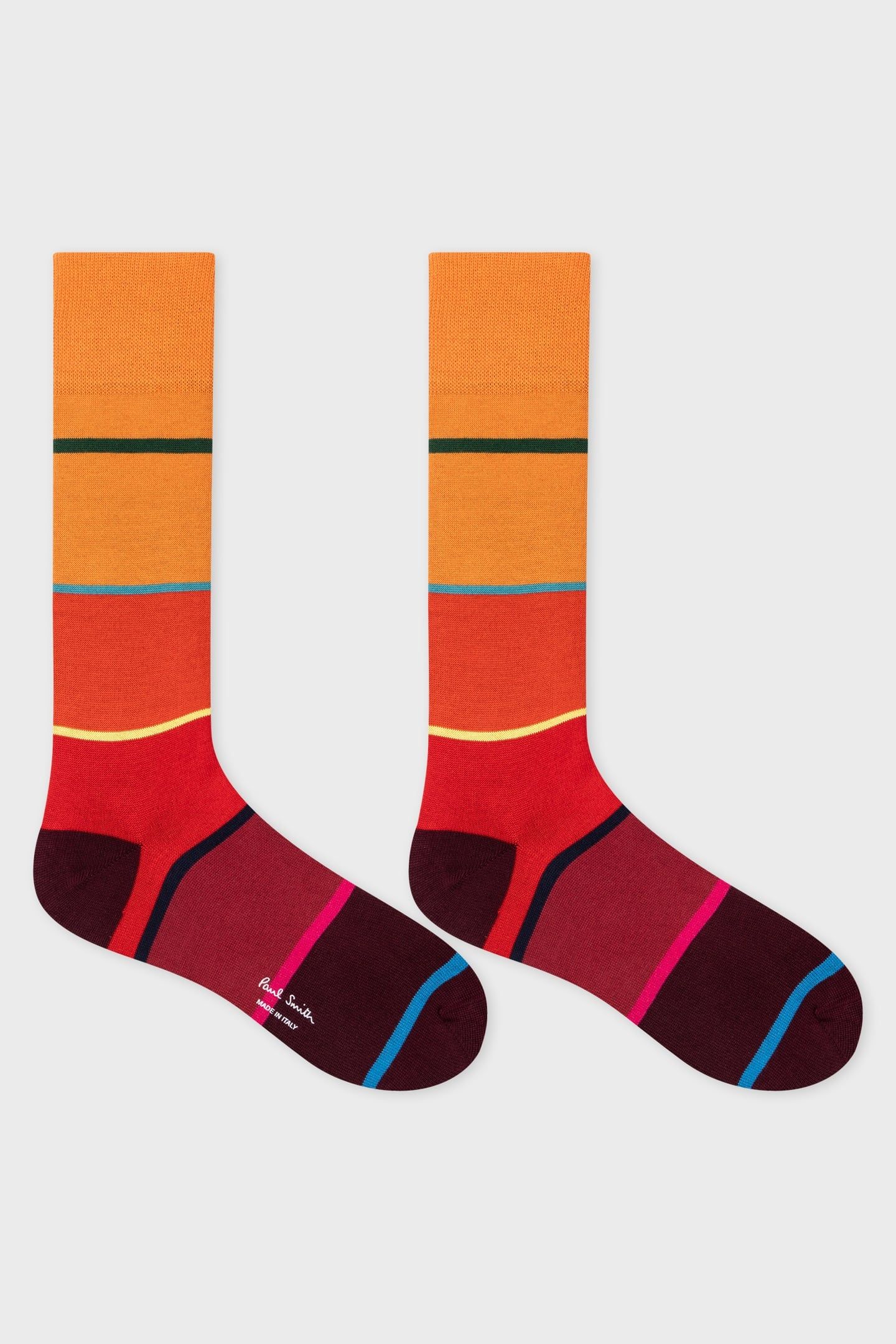 MEN SOCK HAYDEN STRPE ORANGE 1