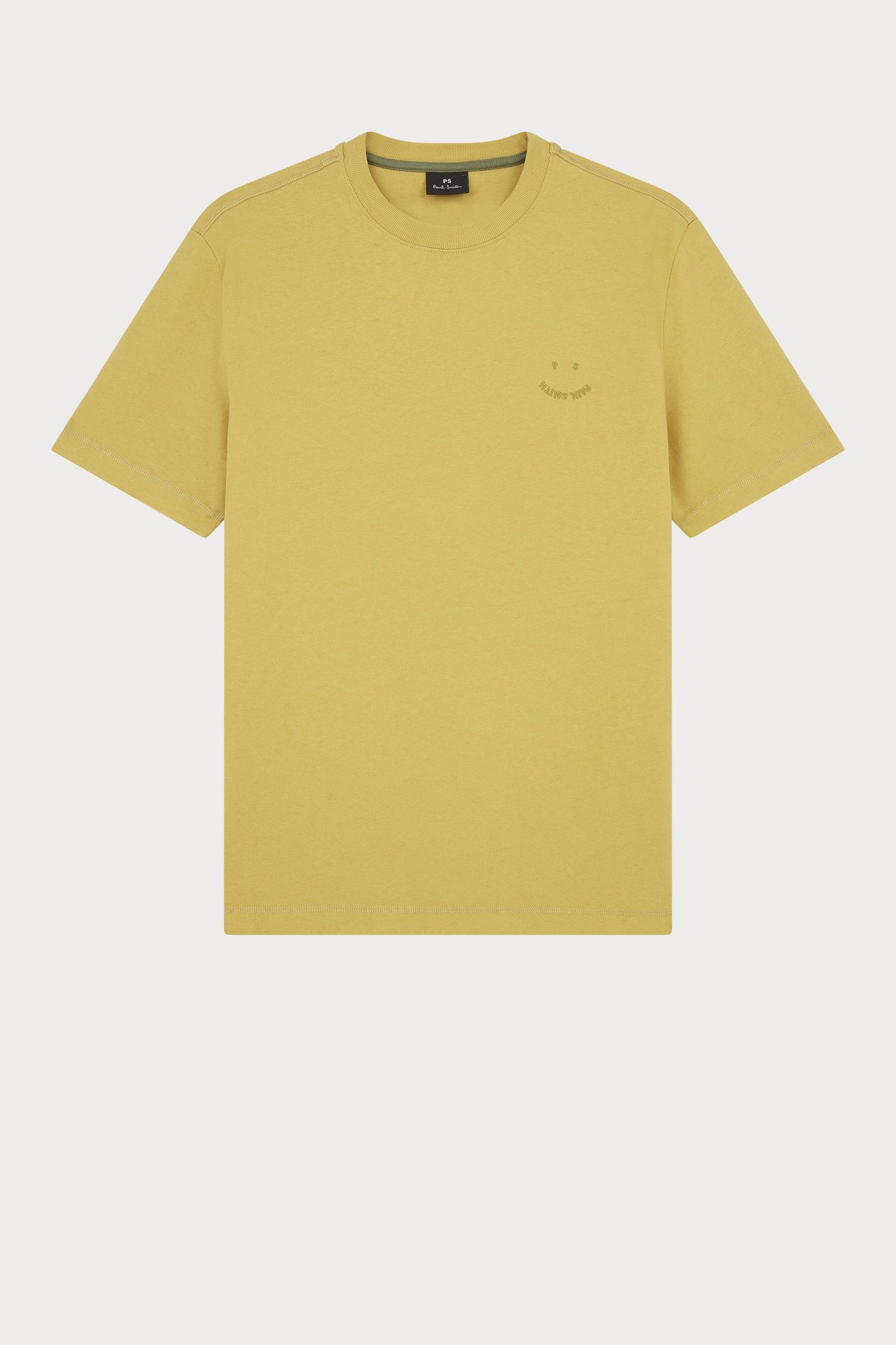 MENS REG FIT SS TSHIRT PS HAPPY OCHRE YELLOW 1