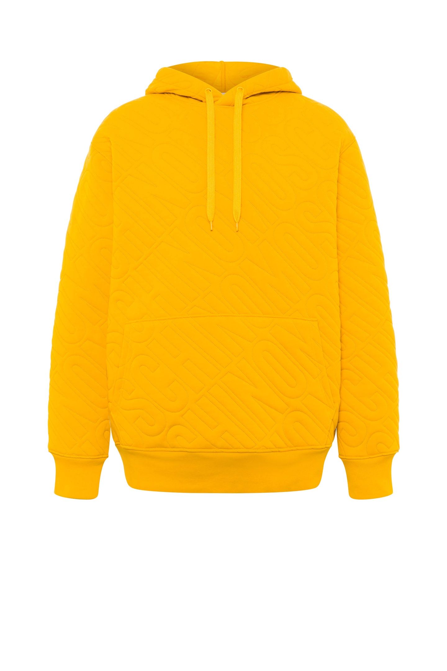 ALLOVER QUILTED LOGO HOODIE YELLOW 3