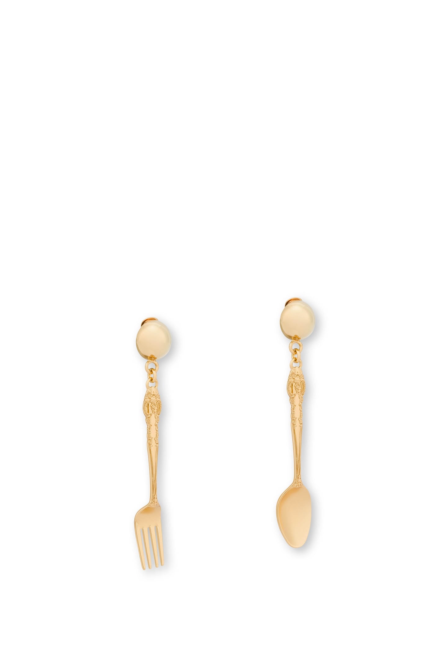 CUTLERY CHARMS DROP EARRINGS GOLD 2