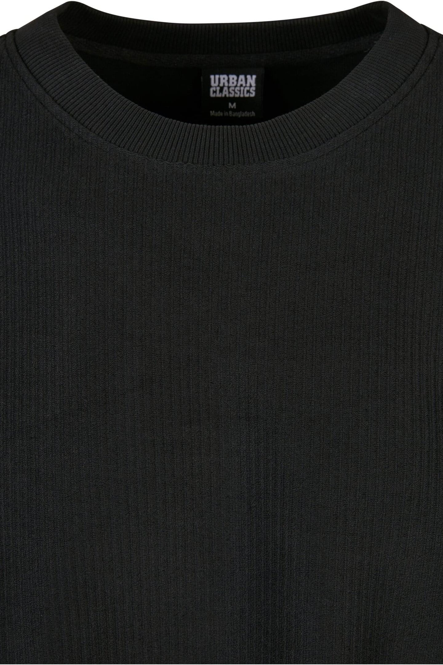 RIB TERRY BOXY CREW BLACK 9