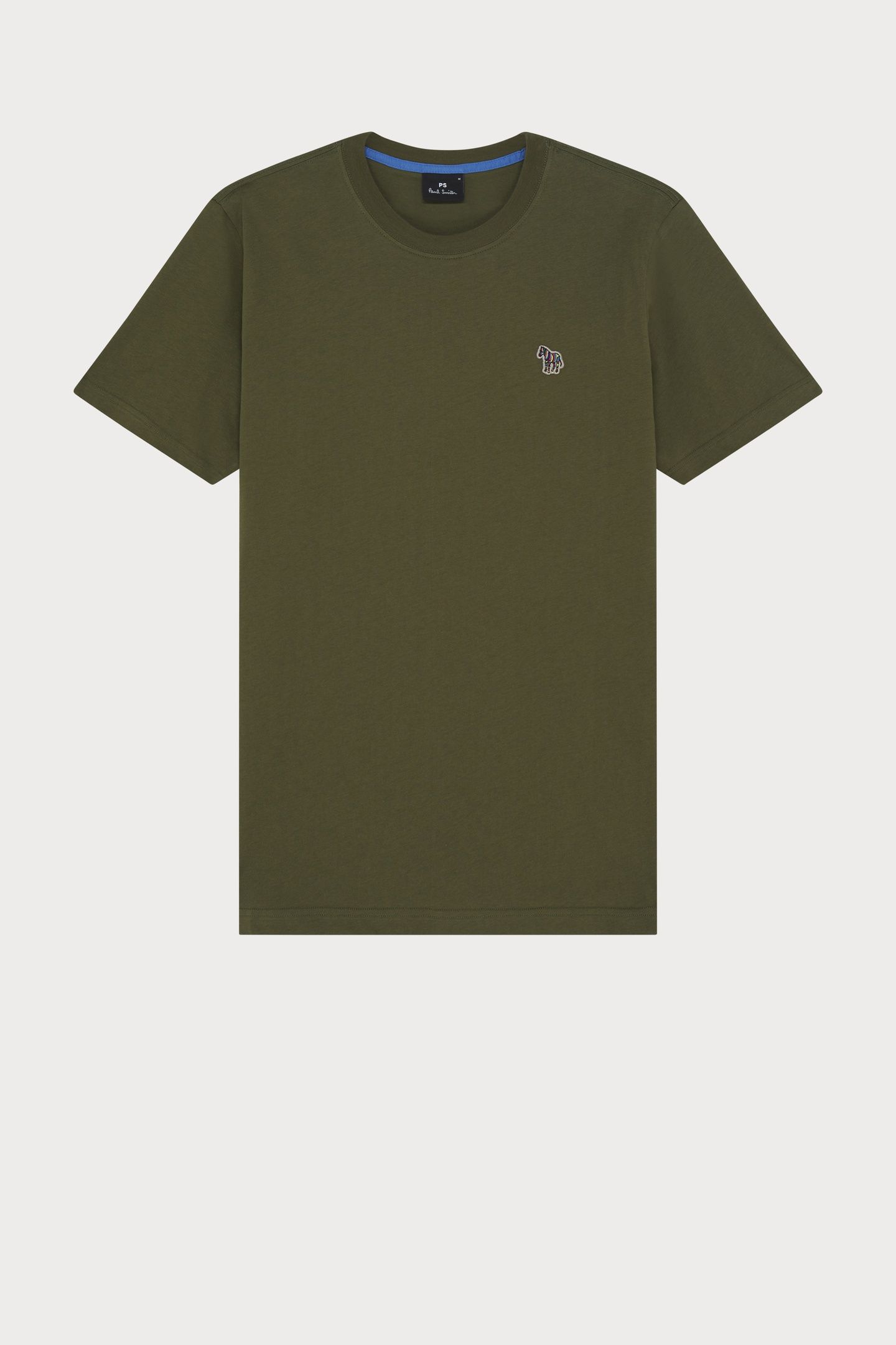 MENS REG FIT SS TSHIRT ZEBRA OLIVE GREEN 6