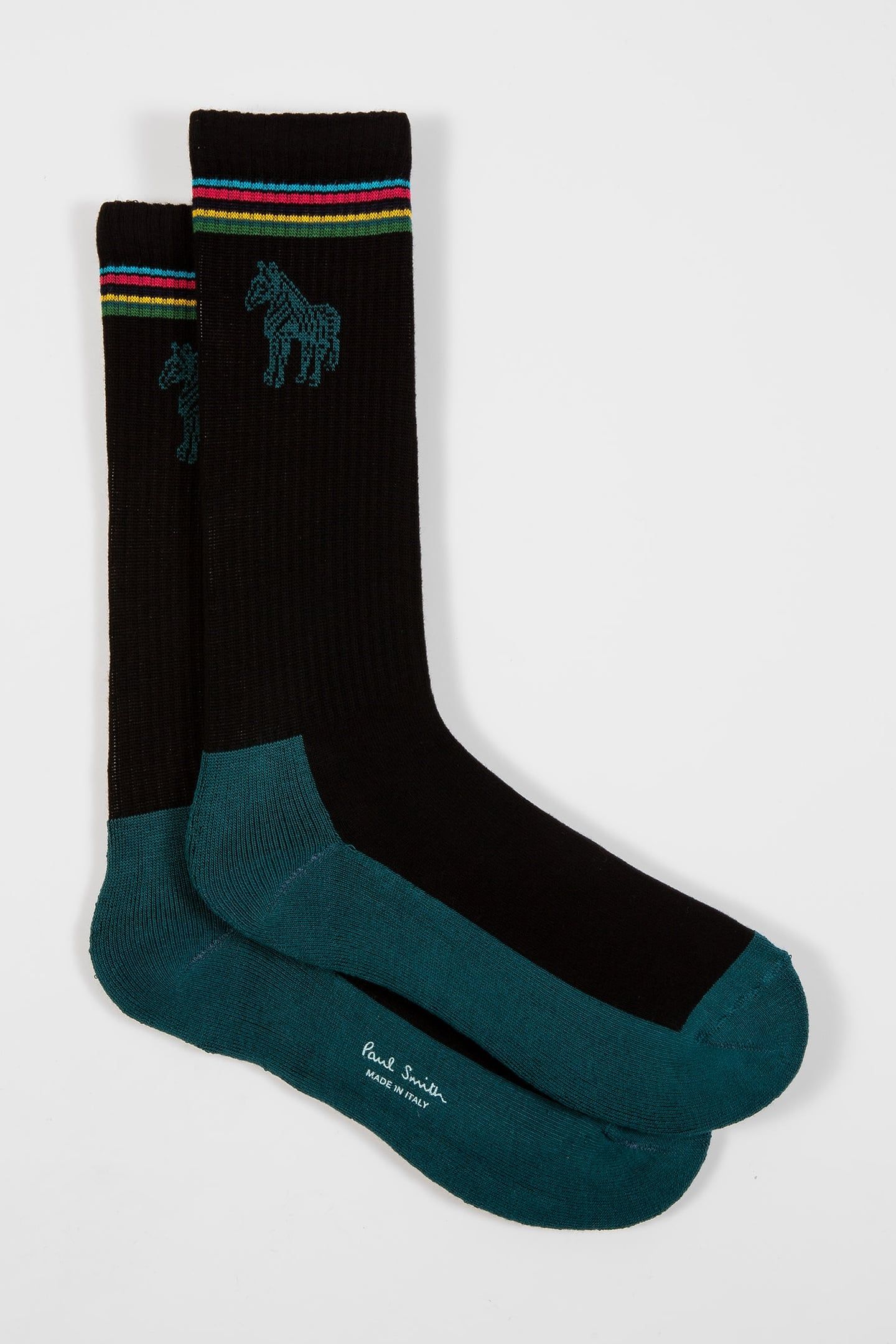 MEN SOCK BOBBY ZEBRA BLACK MELANGE 1