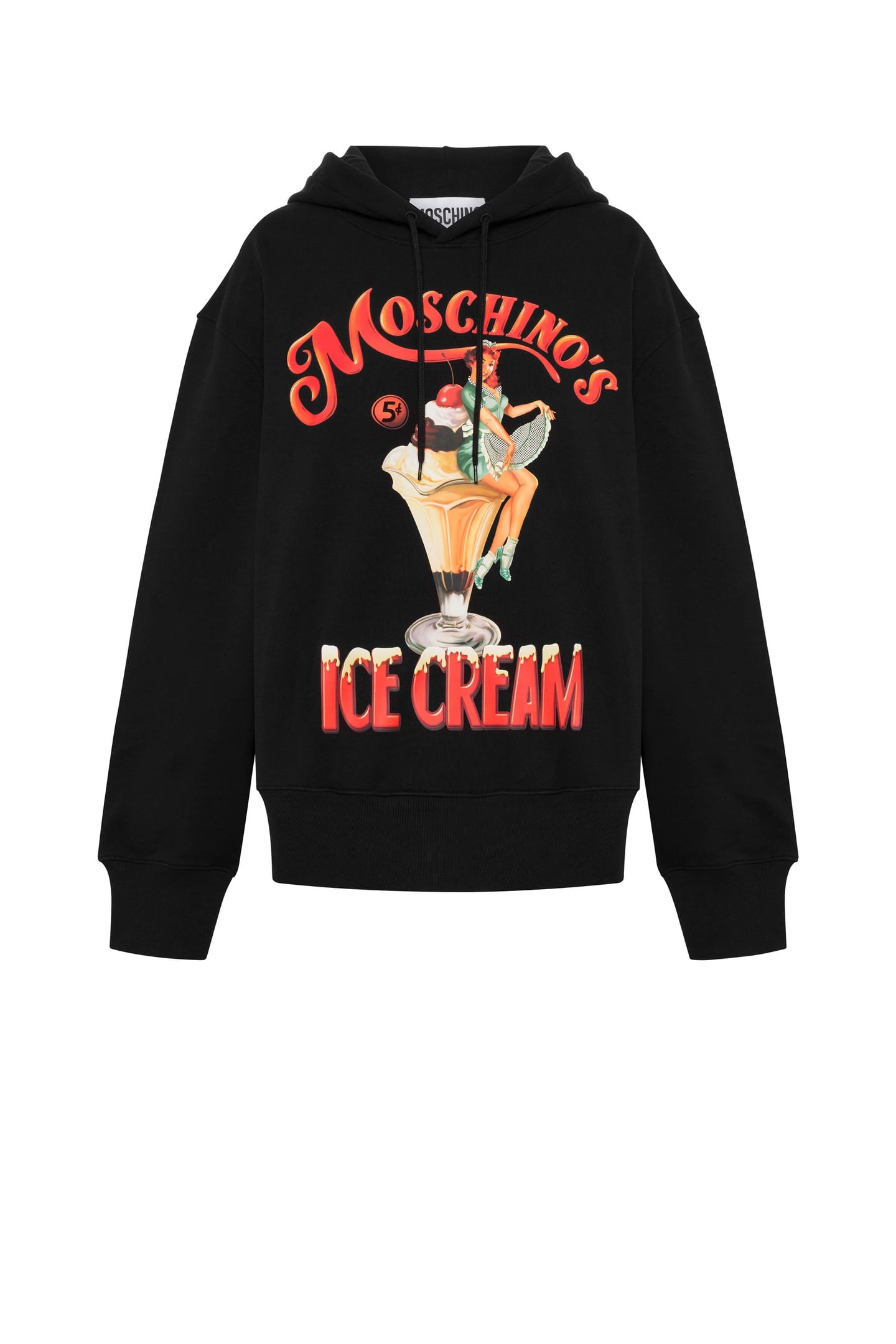 MOSCHINO'S ICE CREAM HOODIE BLACK 3