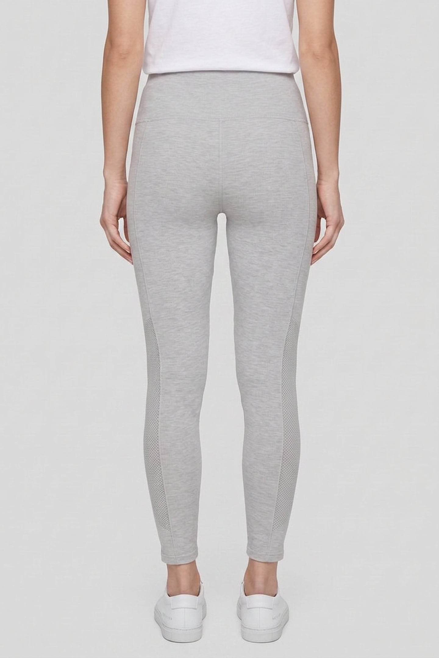 SYNC HIGH-WAISTED PERFORATED 7/8 LIGHT GREY HEATHER 5