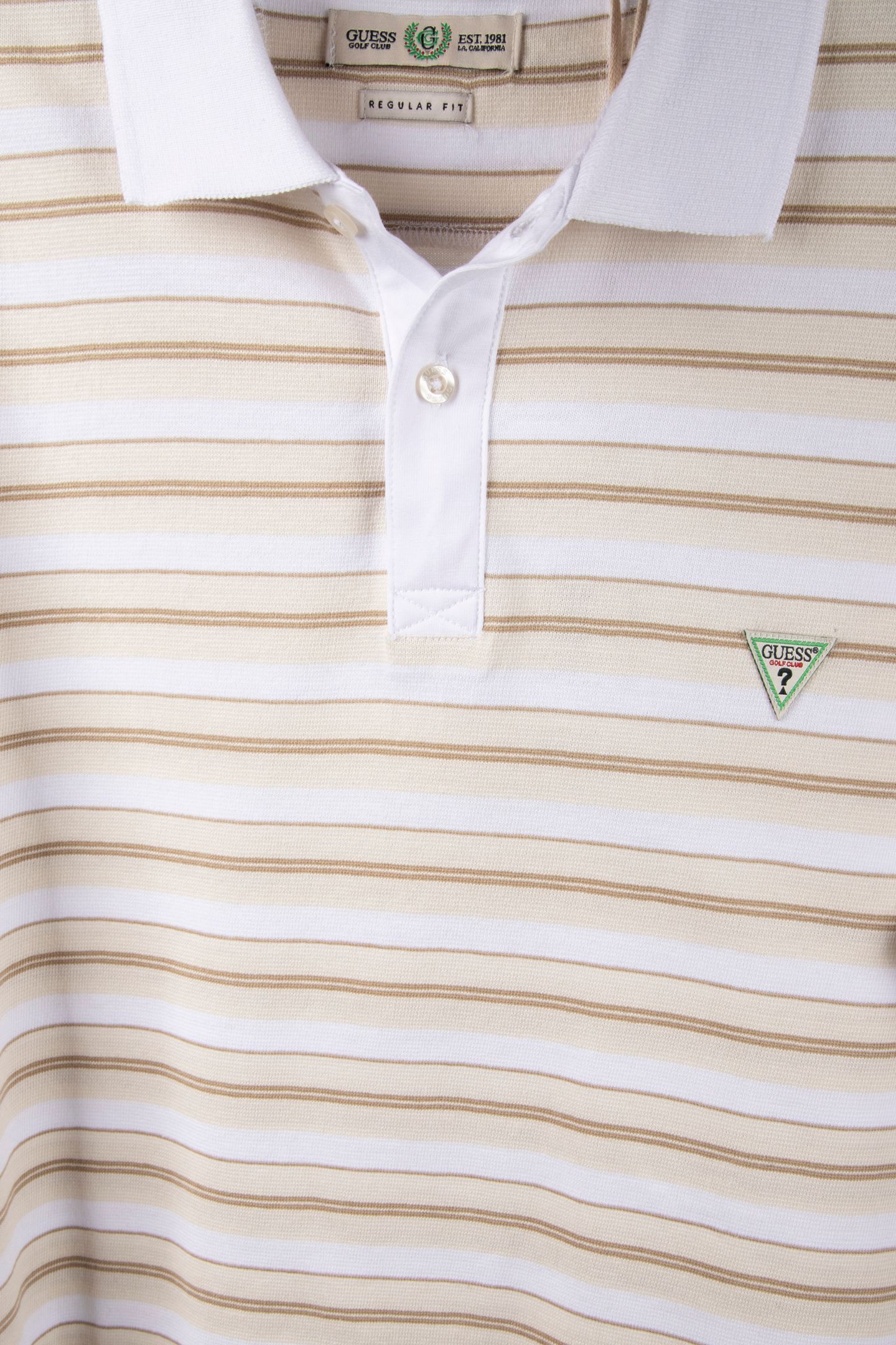 YARN DYE STRIPED SS WHITE / QUICK SAND S 4