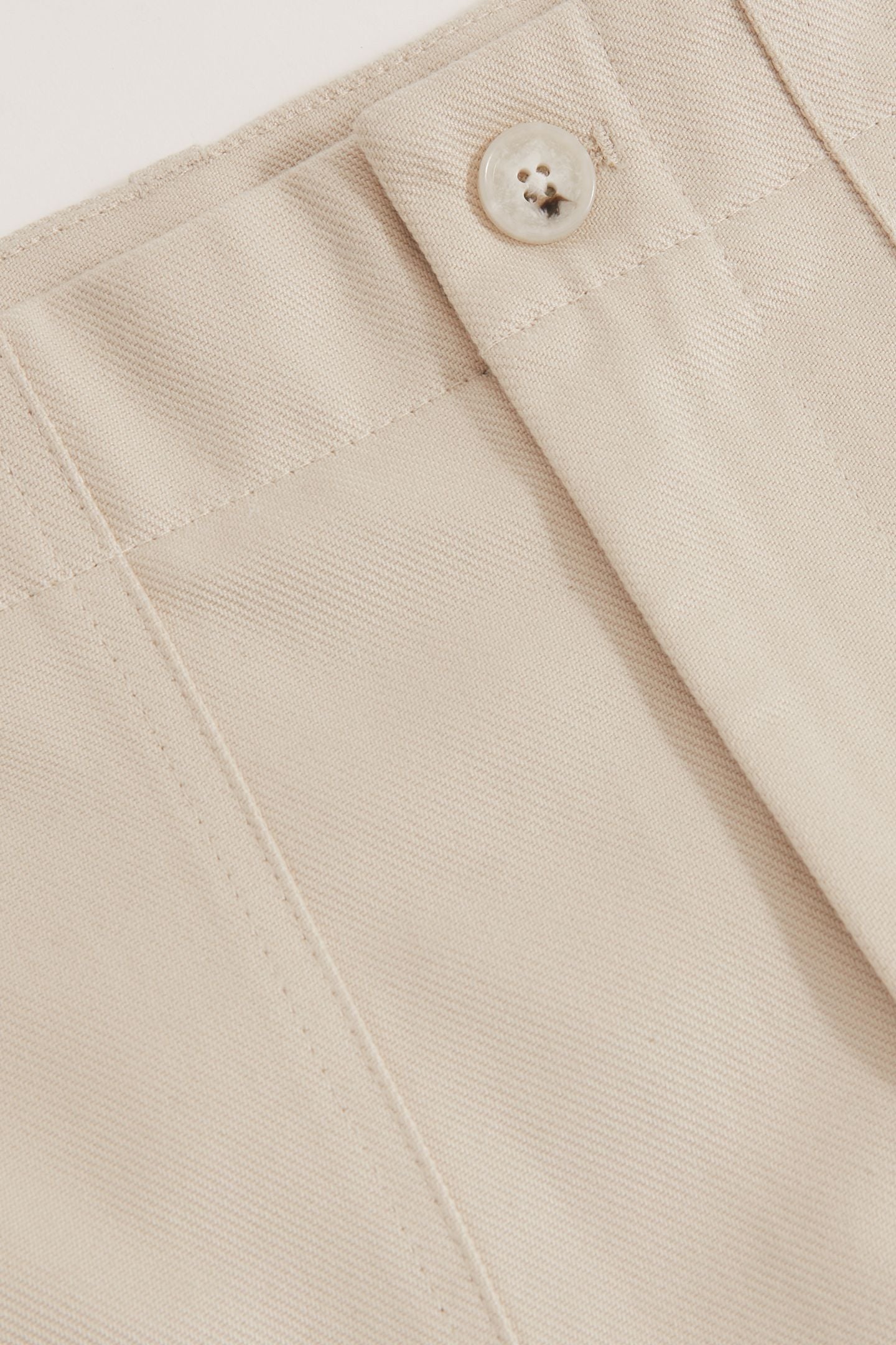 WIDE LEG COTTON TWILL UTILITY TROUSER ECRU 6