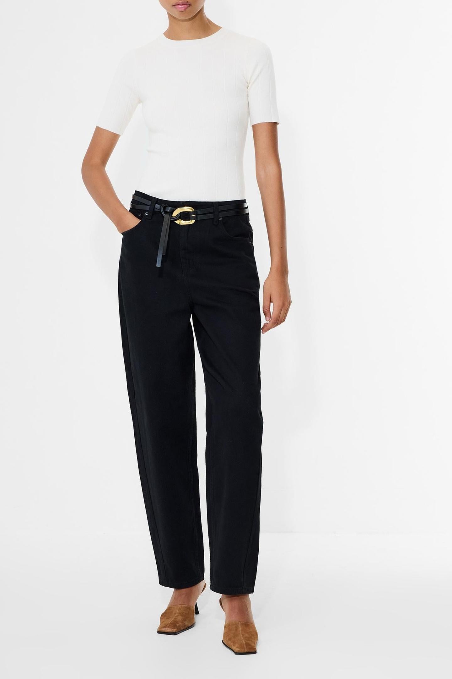 LOREN TWILL BARREL LEG DENIM BLACK 2