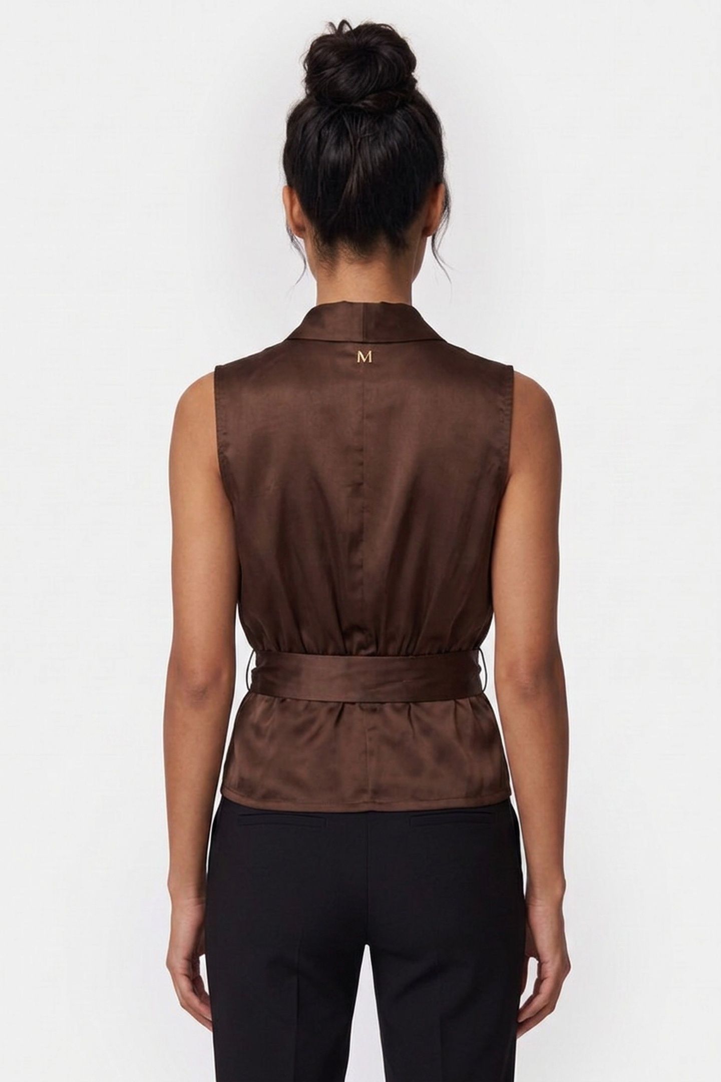 IVA OVERLAP SL BLOUS RICH BROWN 2