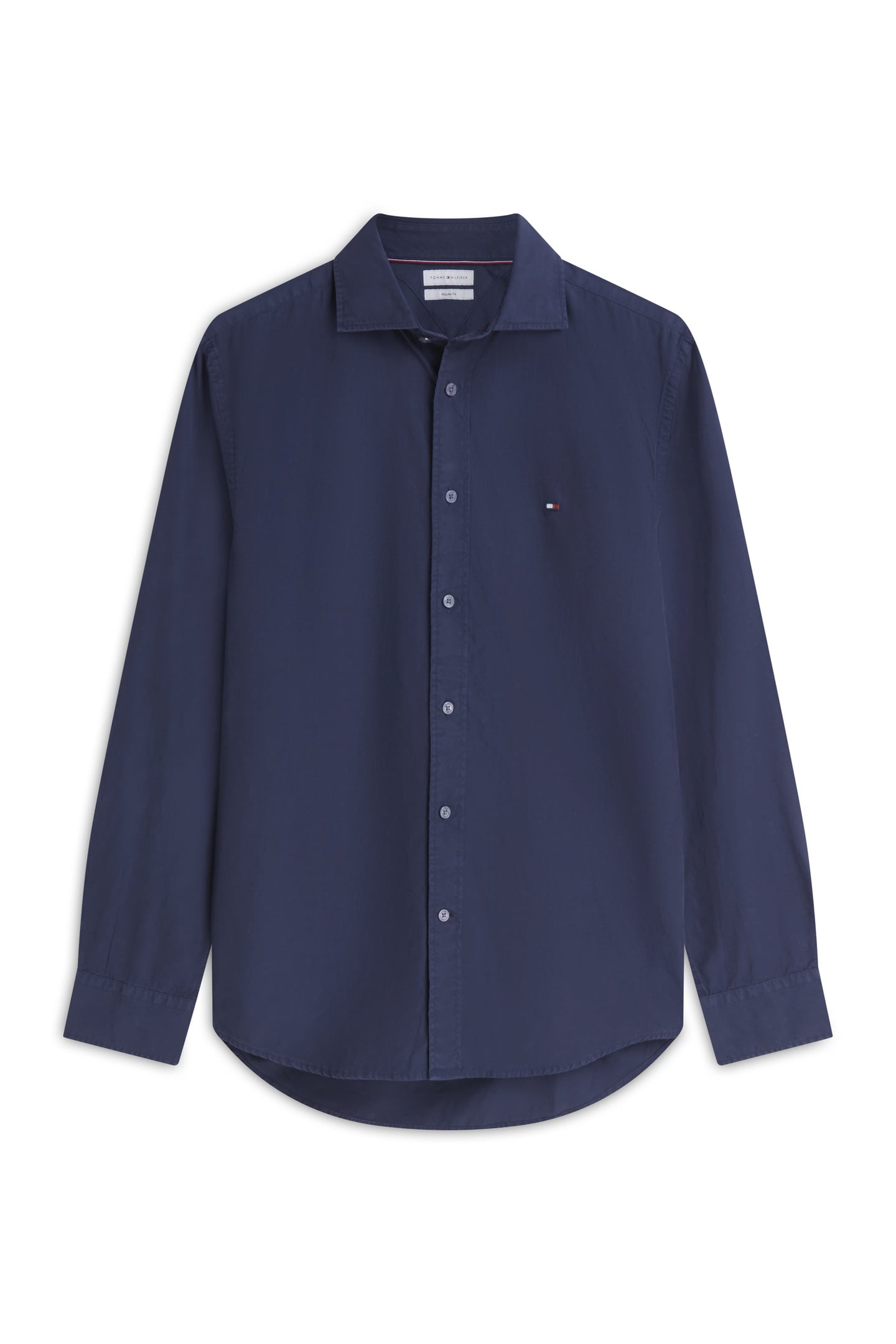 REGULAR FIT WASHED POPLIN SHIRT CARBON NAVY 7