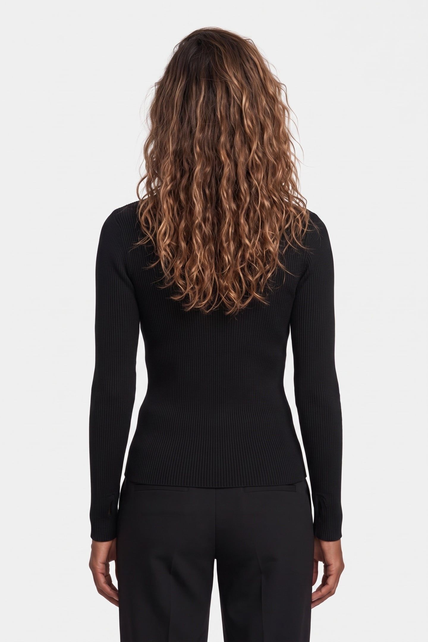 TINT RIB SWEATER BLACK 2