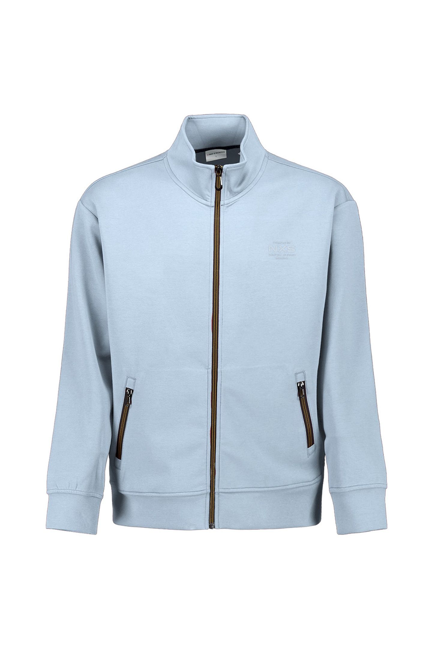 SWEATER FULL ZIP DUSTY BLUE 1