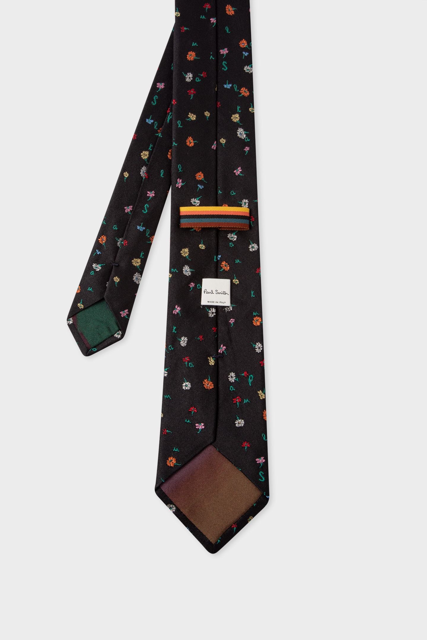 MEN TIE FLOWER LETTERS BLACK 2