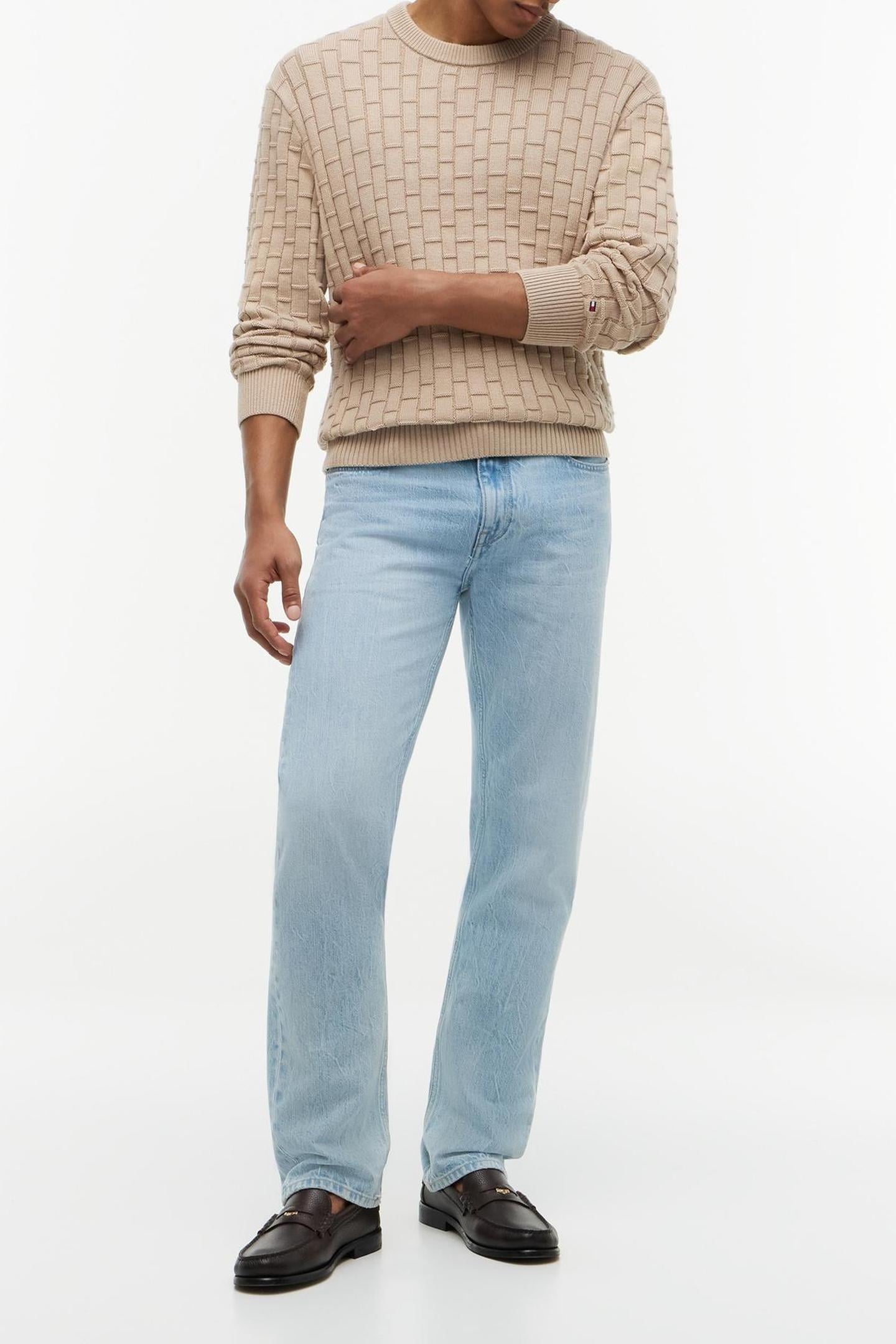 MOCK CABLE CREW NECK BATIQUE KHAKI 2