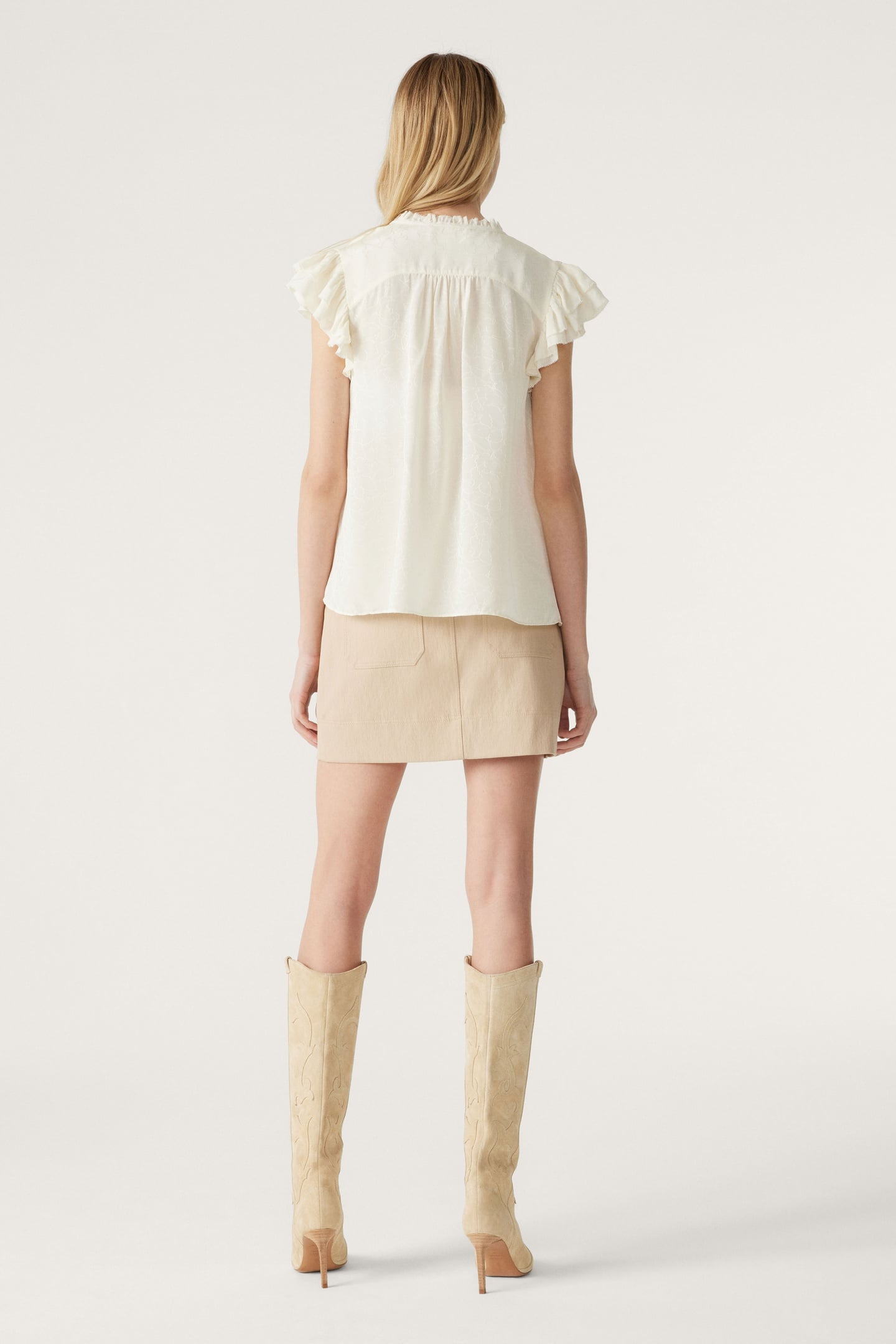 SLEEVELESS TOP ECRU 2