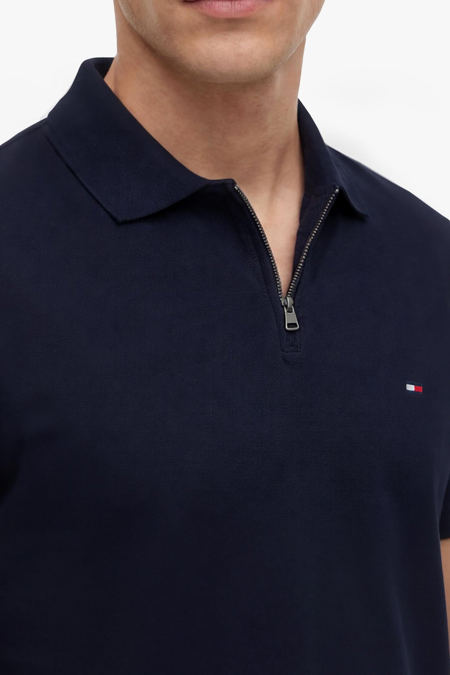 MERC PIQUE ZIP REGULAR POLO DESERT SKY 5