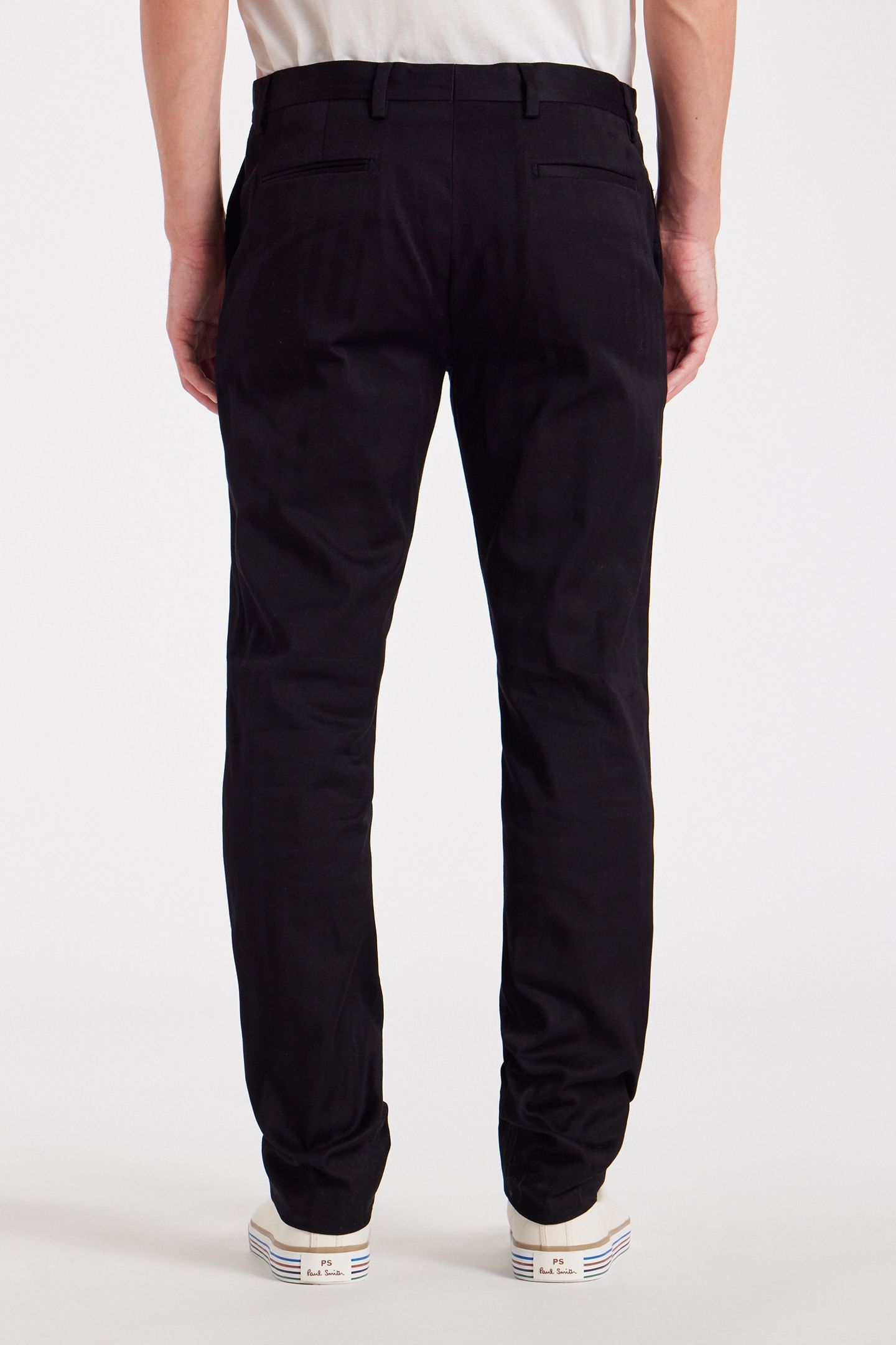 MENS MID FIT STITCHED CHINO BLACK 2