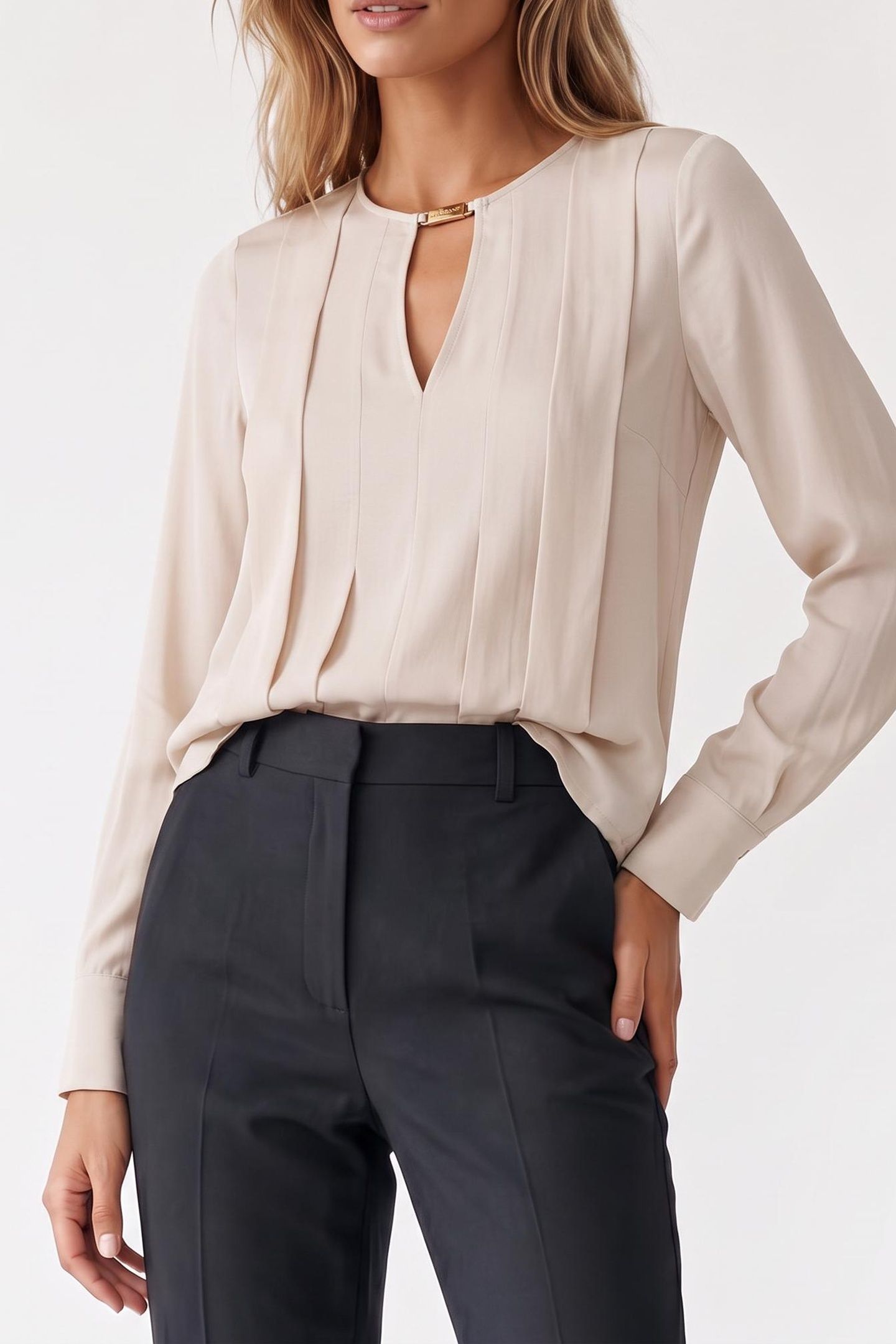 ANITA V NECK LS BLOU DREAMY MOON 1