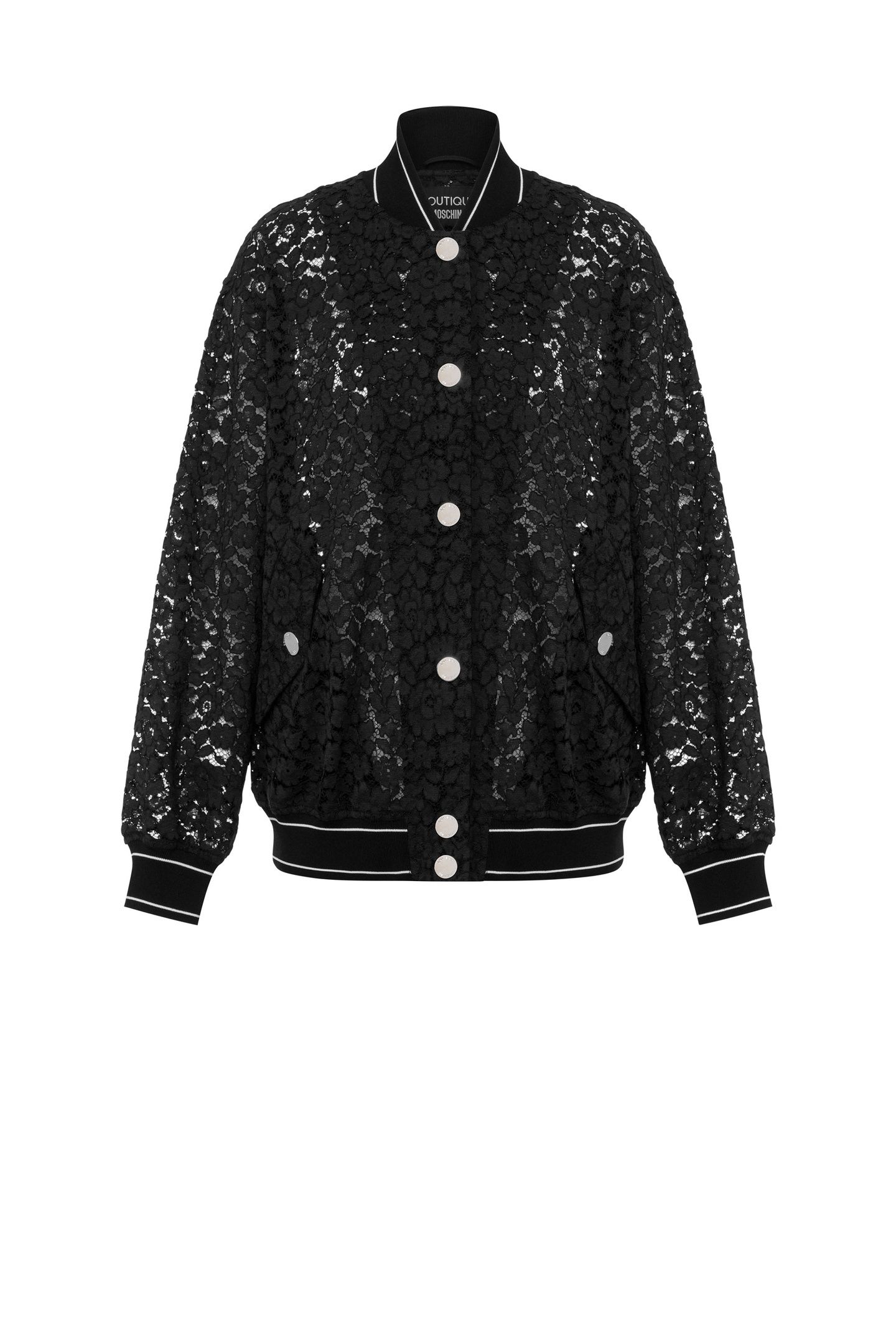 LACE BOMBER JACKET BLACK 3