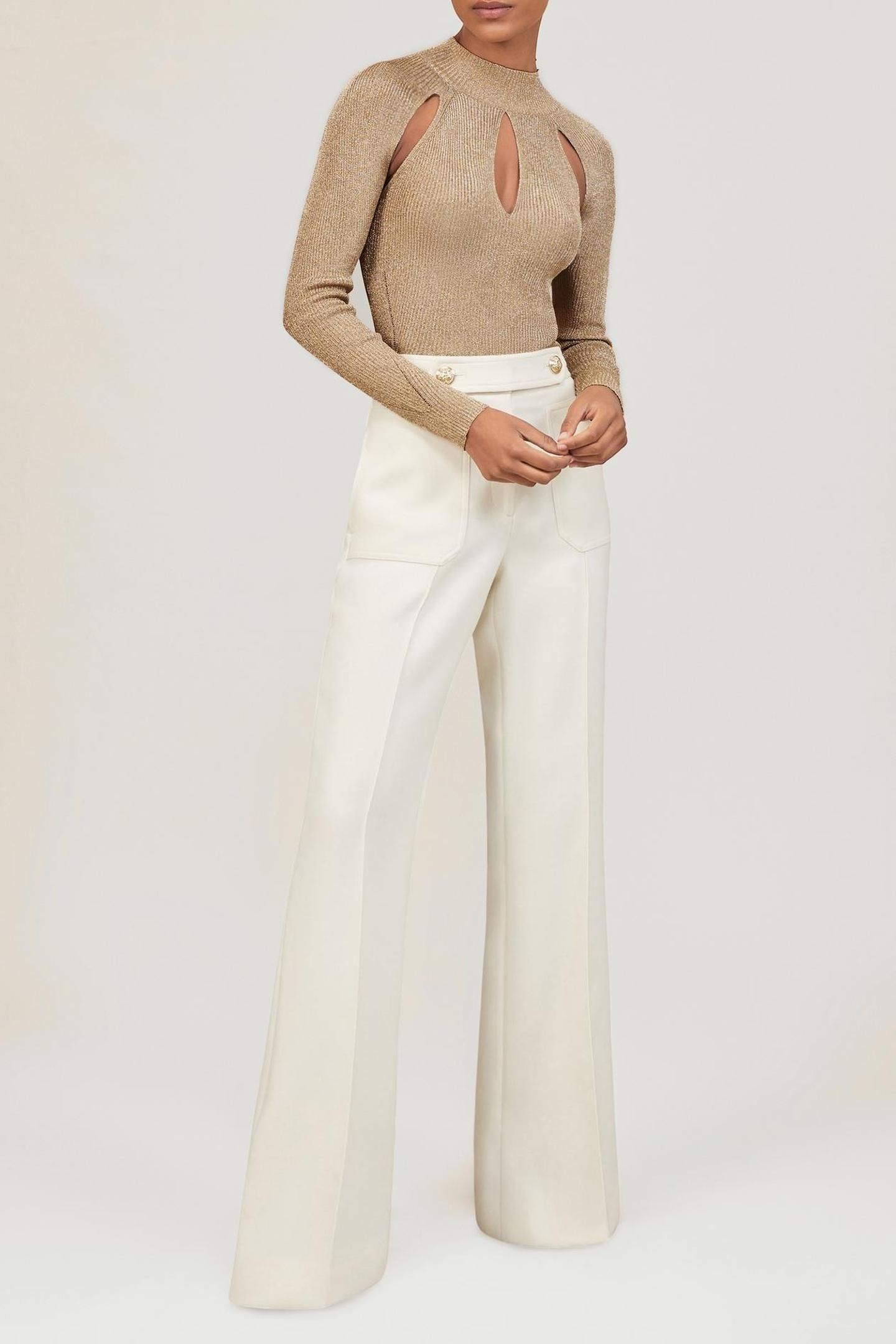 METALLIC LONG SLEEVE GOLD 1