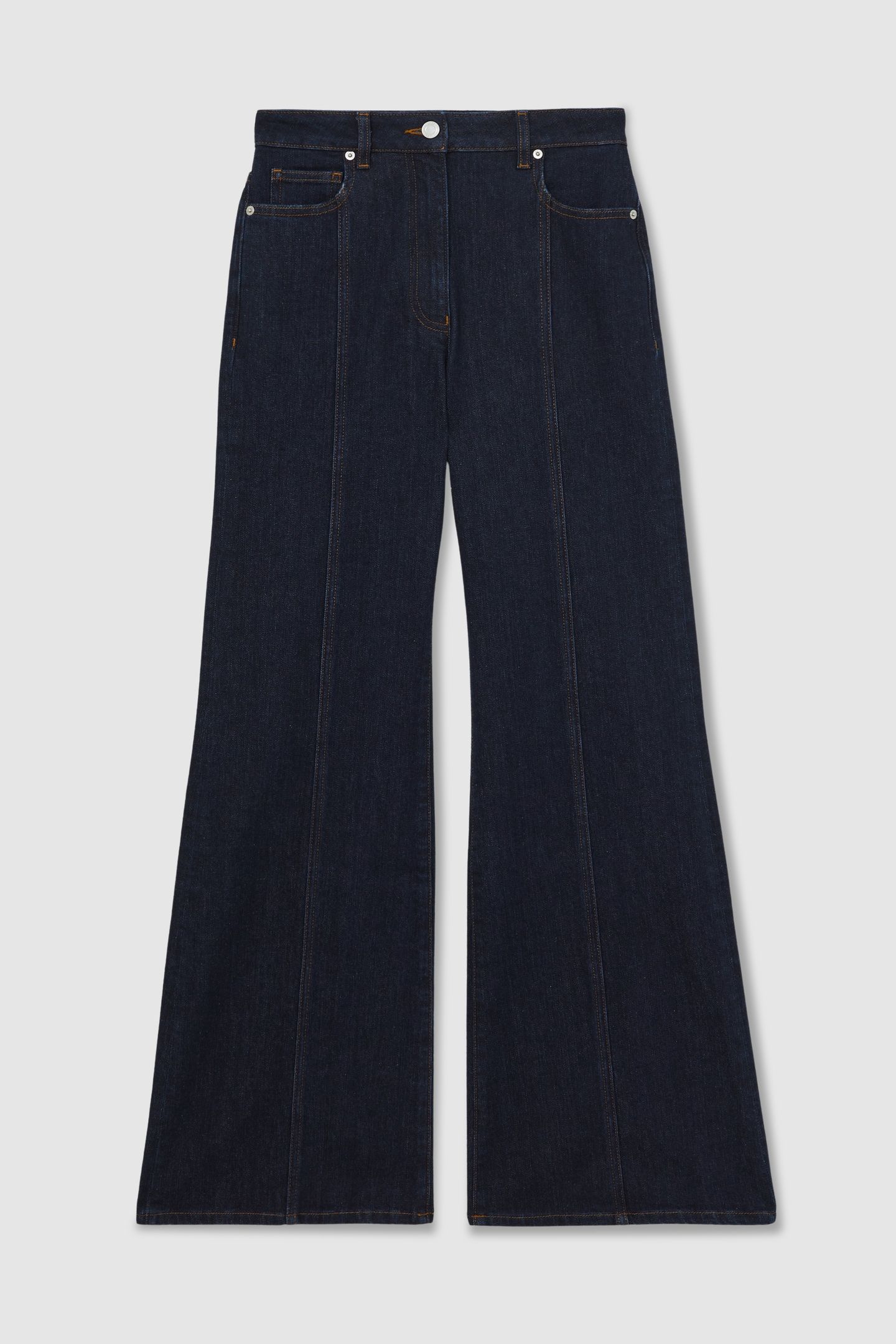 FLARE PIN STITCH JEAN INDIGO 6